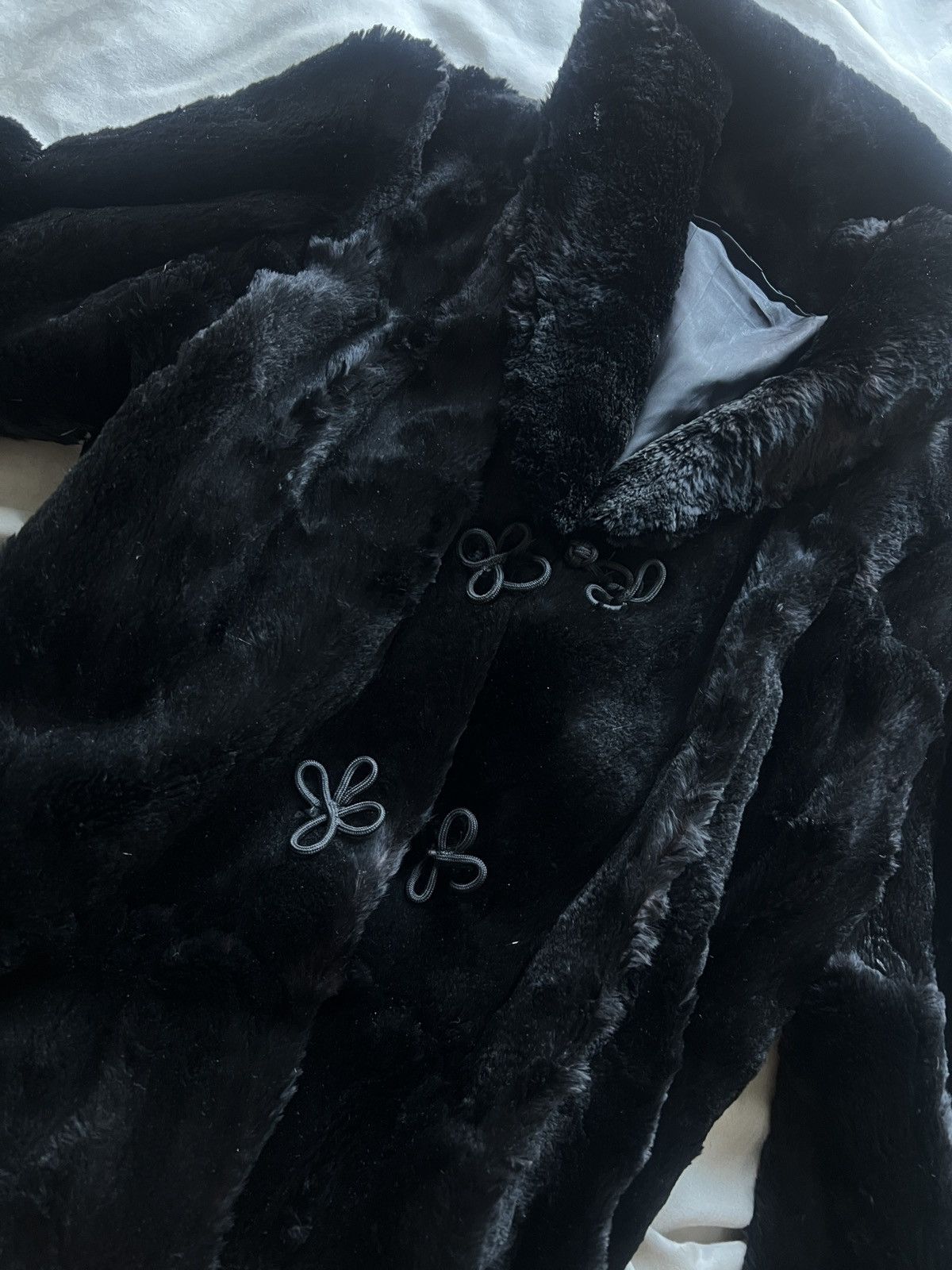 Other Black Alaskan 80s rabbit fur jacket Size XL / US 12-14 / IT 48-50 - 2 Thumbnail