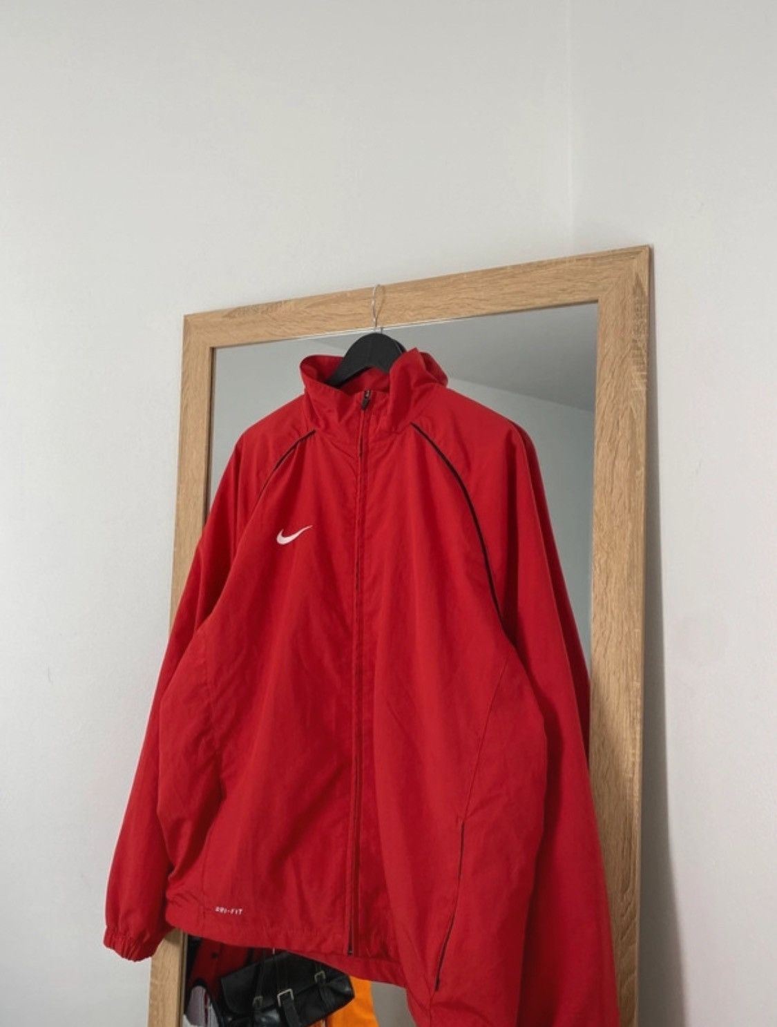 Nike × Vintage Nylon vintage red light Nike wind jacket Size US XL / EU 56 / 4 - 2 Thumbnail