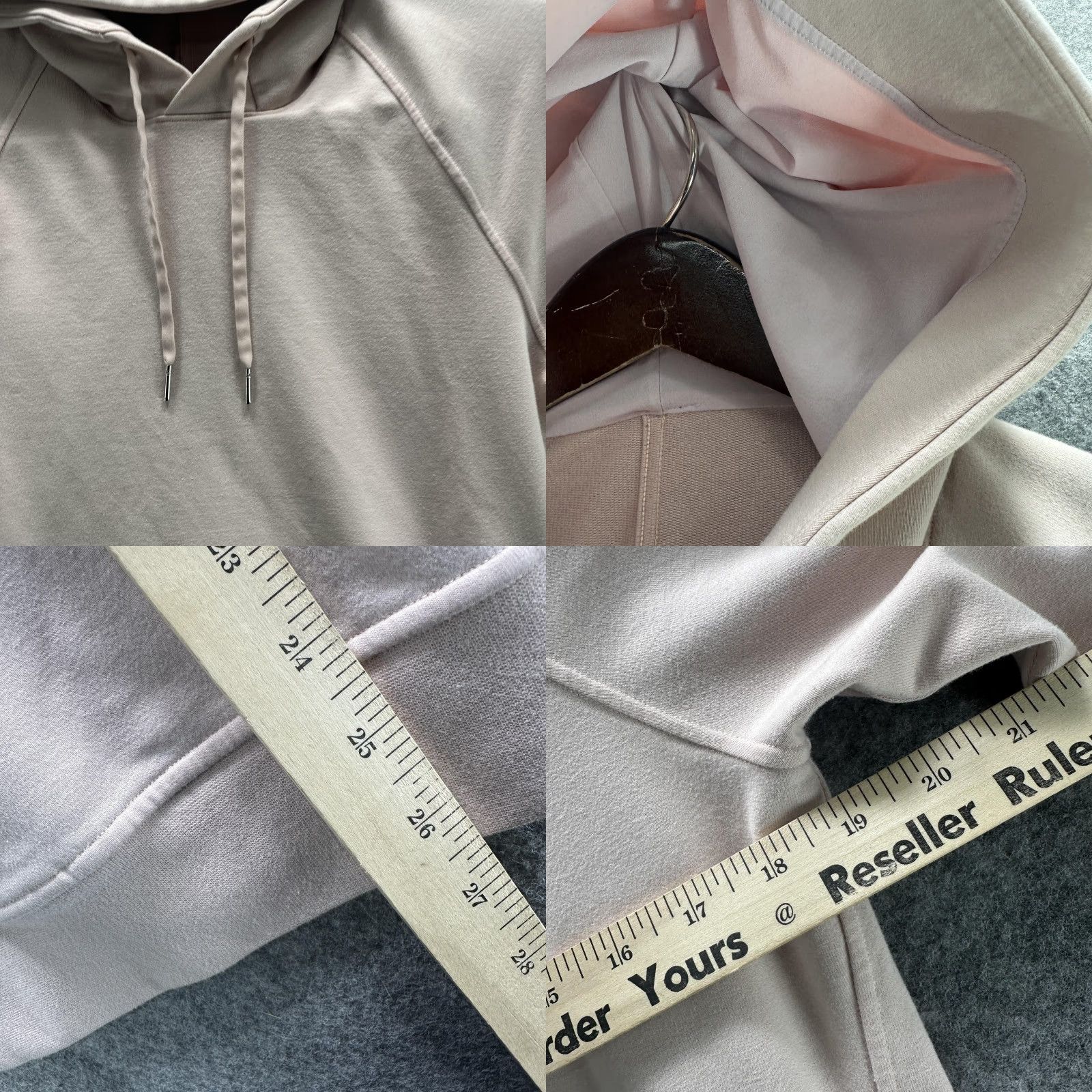 Lululemon Lululemon Hoodie Womens Small Beige Raglan Pockets Logo Pullover Sweatshirt Crew Neck Size S / US 4 / IT 40 - 8 Thumbnail