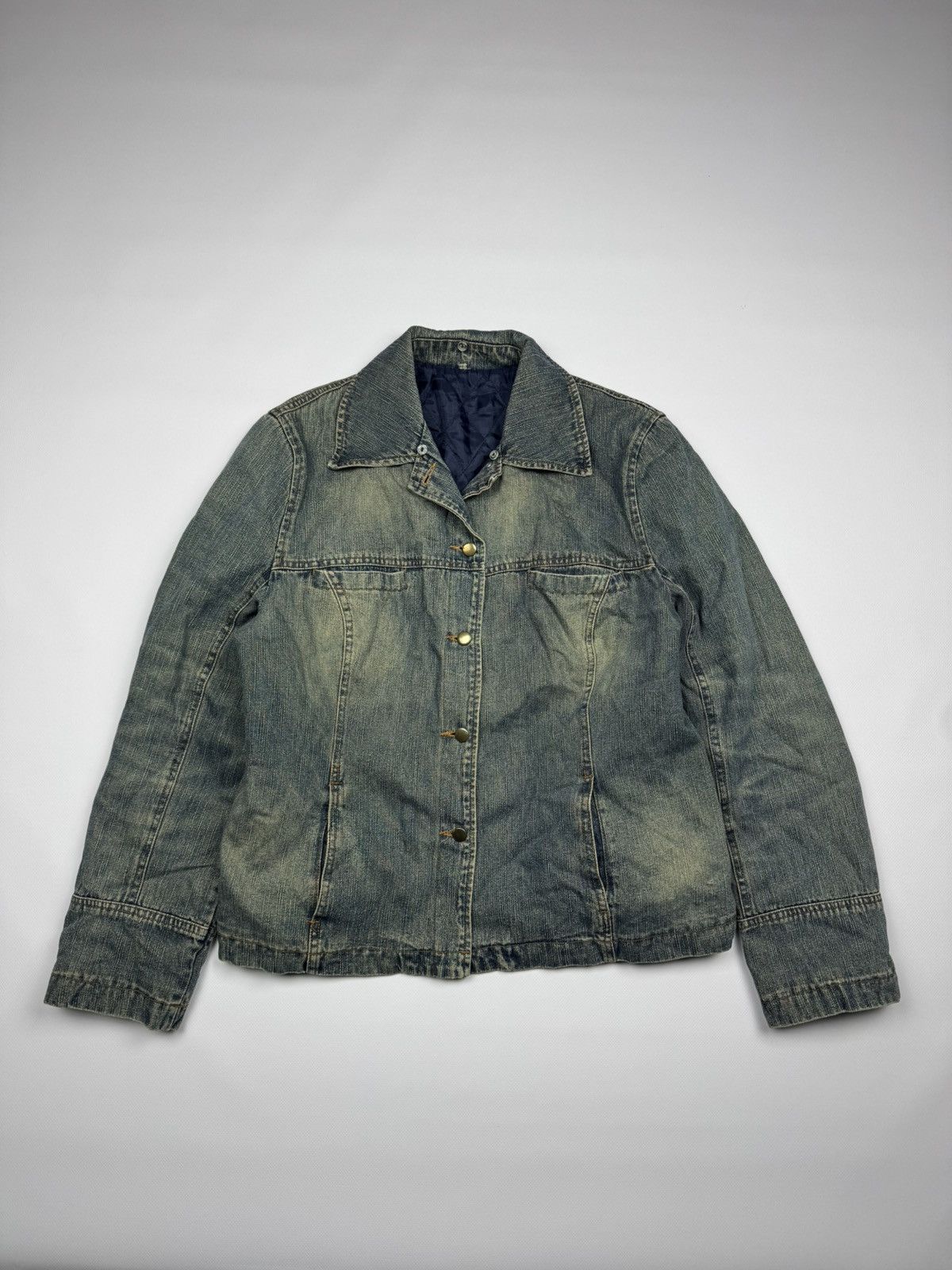 If Six Was Nine Vintage If Six Was Nine Disressed Washed Denim Jacket Size L / US 10 / IT 46 - 1 Thumbnail