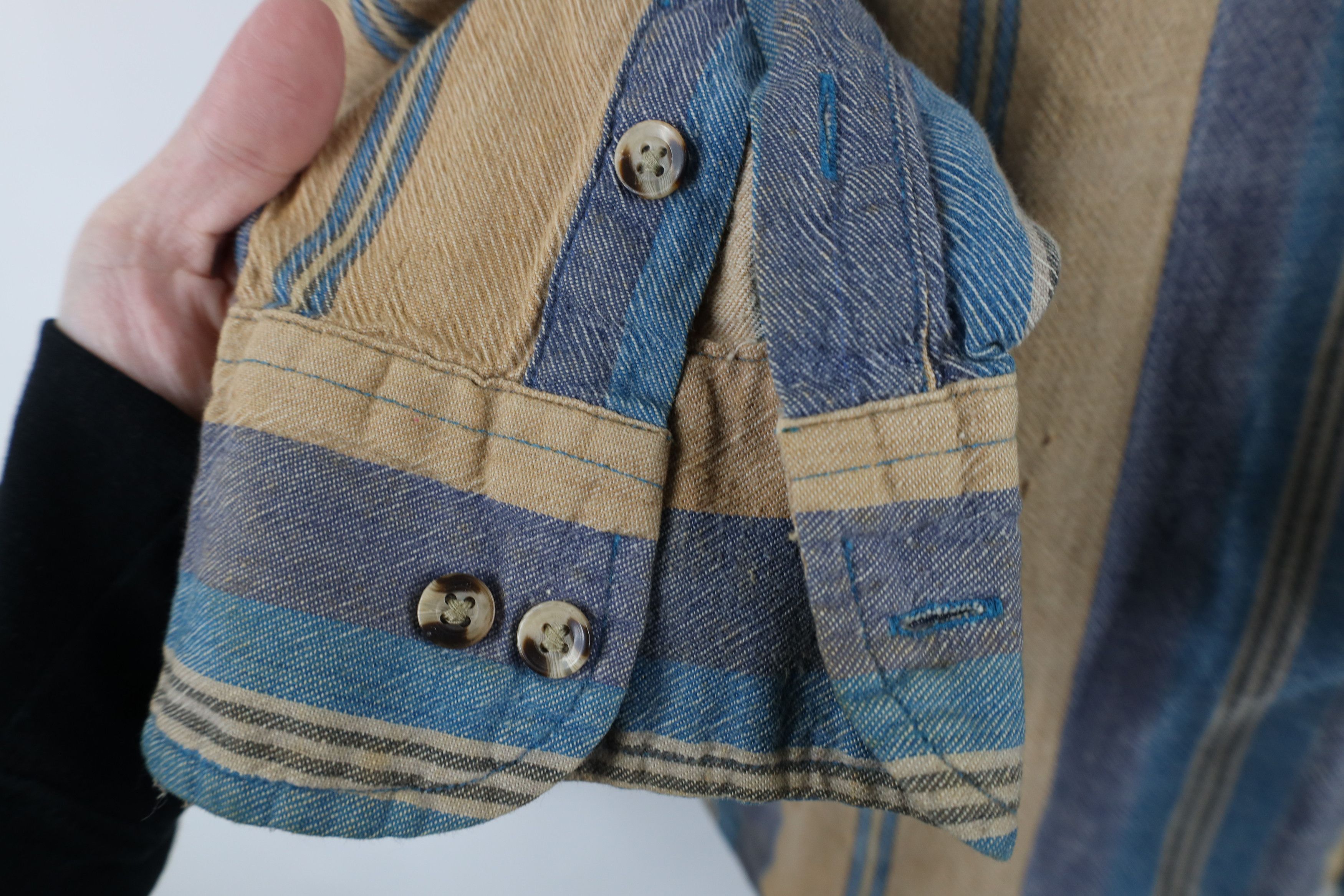 Vintage Vintage 90s Streetwear Striped Collared Button Down Shirt Size US L / EU 52-54 / 3 - 4 Thumbnail