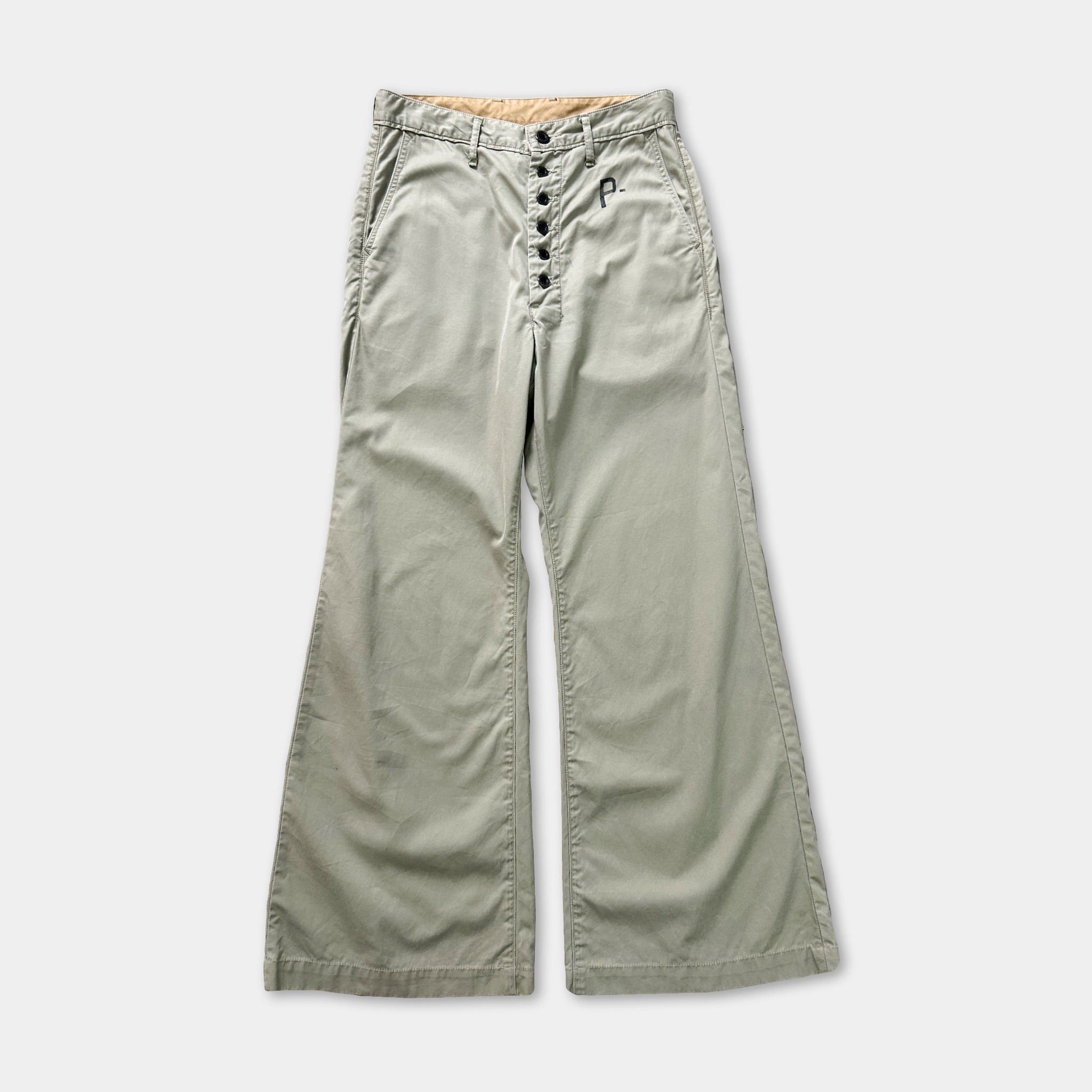 Kapital Kapital Khaki Wide-Leg Pants Size US 29 - 1 Thumbnail