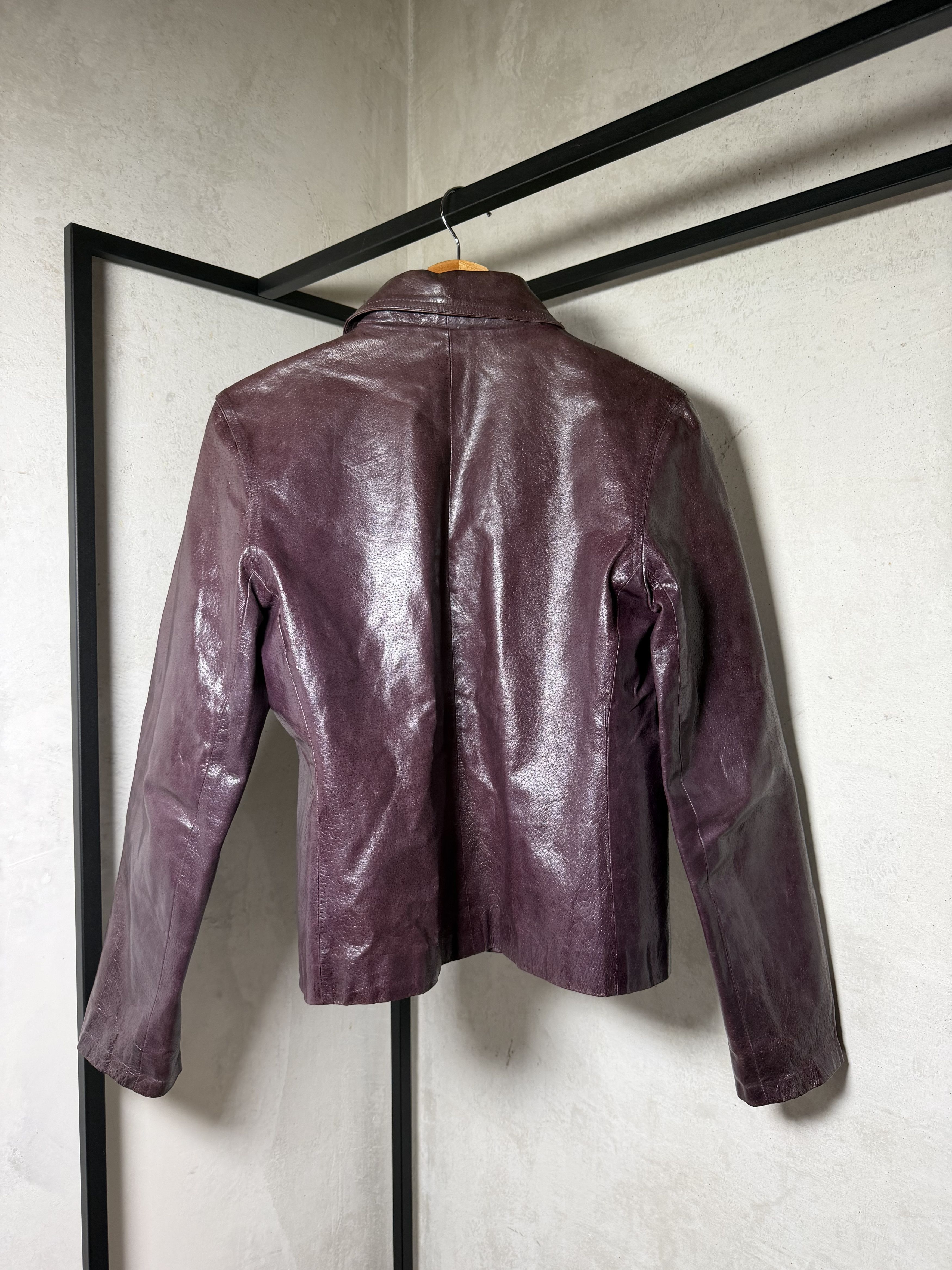 Genuine Leather Only Melancholy Rich Red Boxy Leather Jacket Size M / US 6-8 / IT 42-44 - 10 Thumbnail