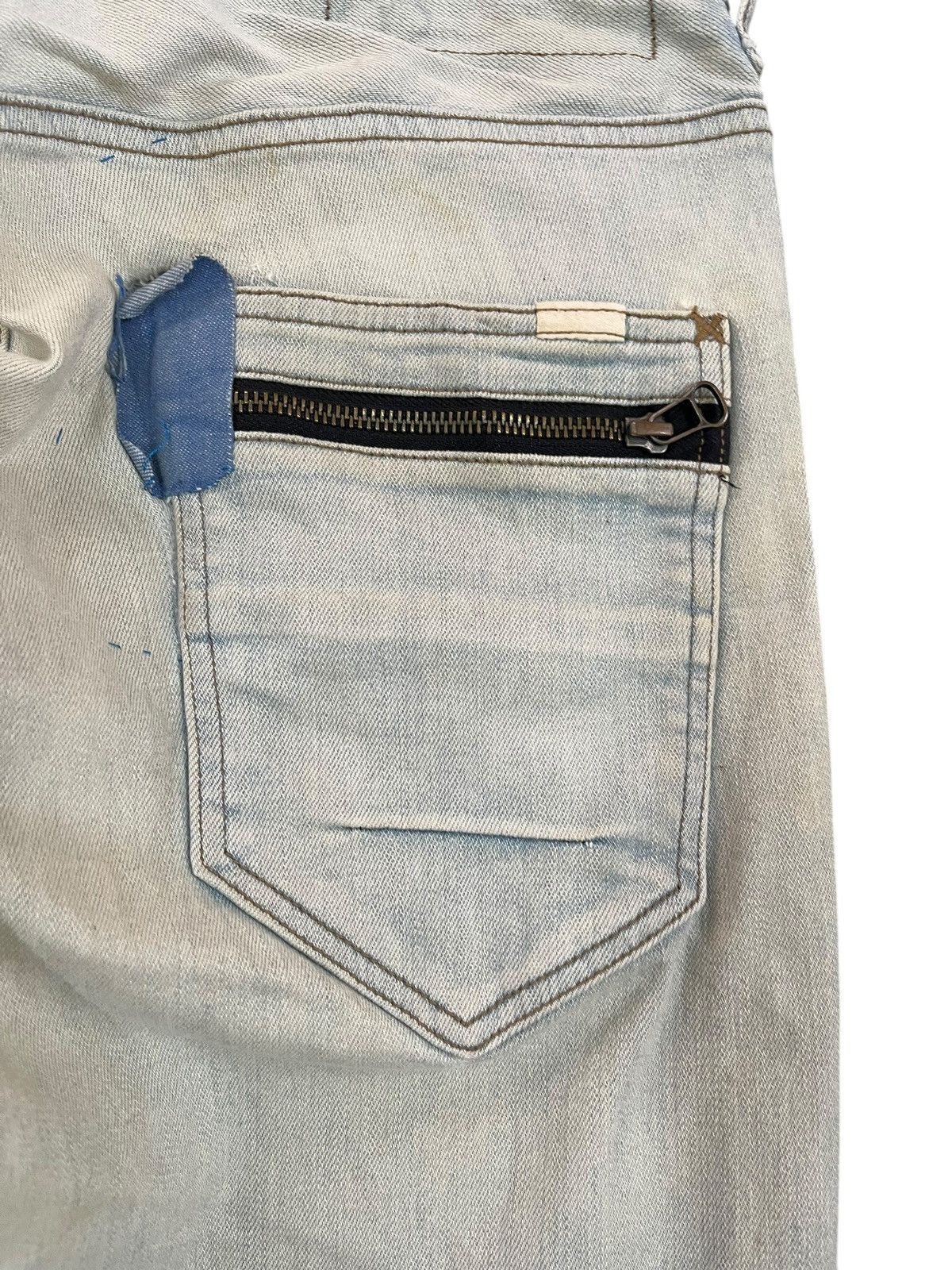 Johnbull × KOJIMA GENES Vintage JohnBull Pale Blue Faded Zipper Pocket Denim Size US 31 - 8 Thumbnail