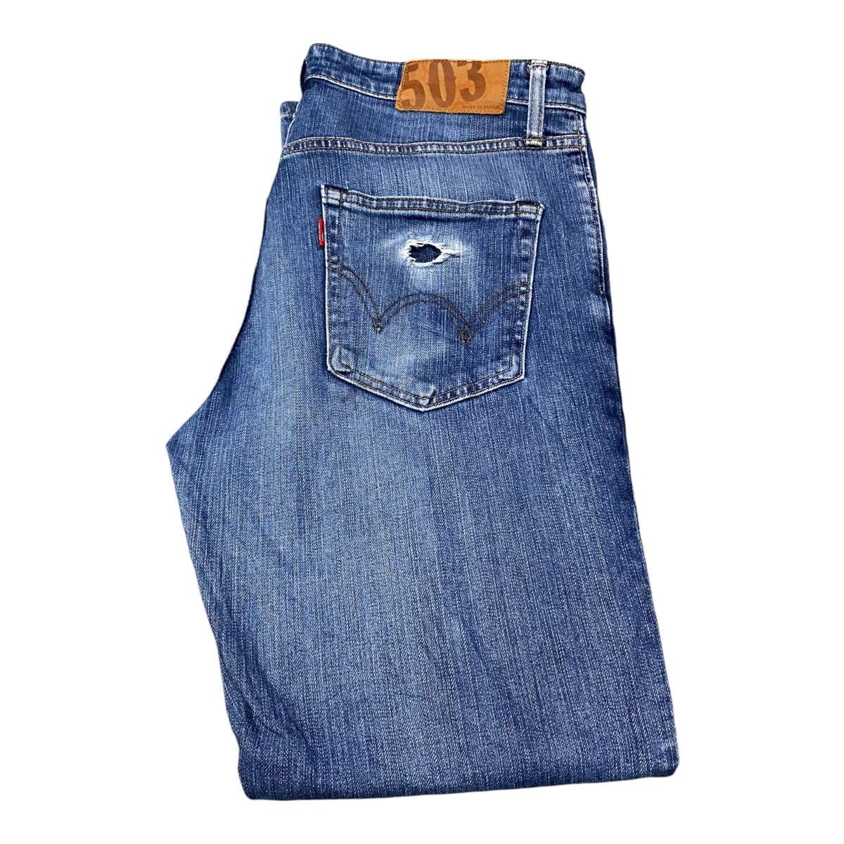 Edwin × Japanese Brand Edwin Distressed Denim Jeans Size US 34 / EU 50 - 4 Thumbnail