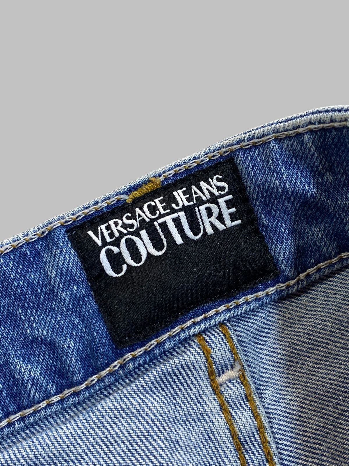 Versace Versace Jeans Couture Crop Flared Washed Denim Jeans Pants Size 28" / US 6 / IT 42 - 17 Thumbnail
