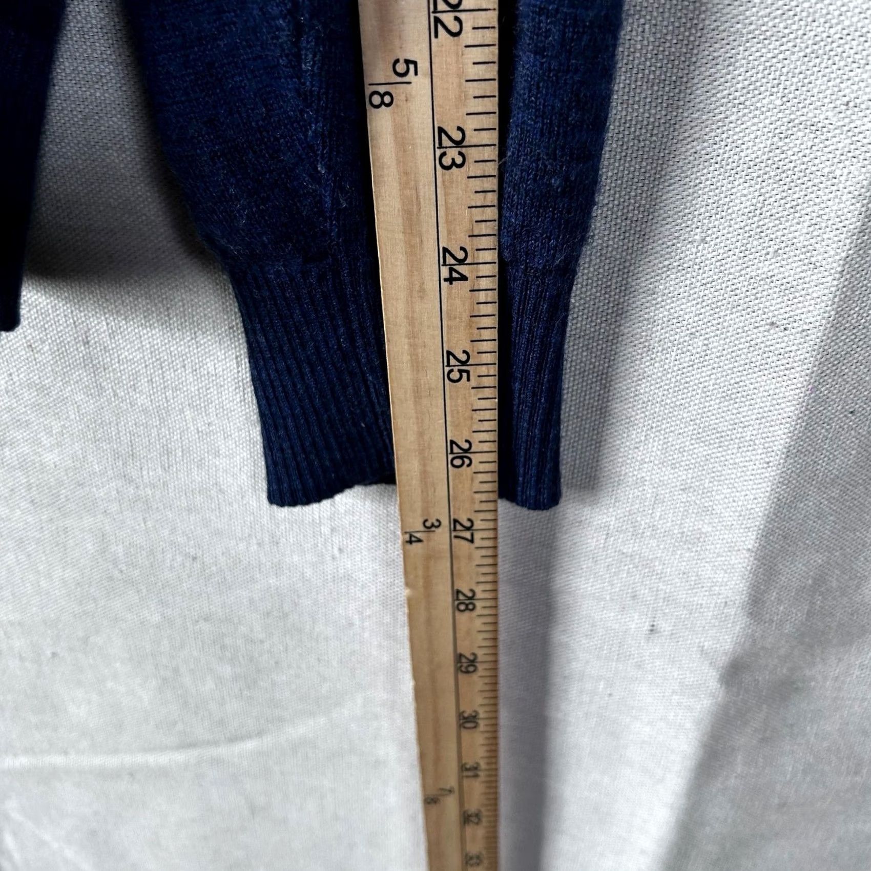 Tailorbyrd Tailorbyrd Sweater Mens Large Navy Blue Extra Fine Merino Wool Quarter Zip Size US L / EU 52-54 / 3 - 7 Thumbnail