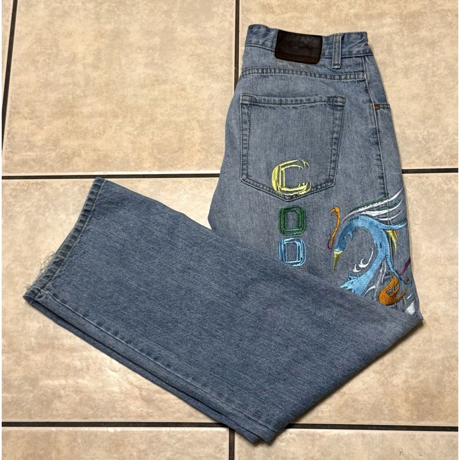 Coogi VINTAGE COOGI Jeans 90s Embroidered Baggy Denim 32x34 Adults Mens Size US 32 / EU 48 - 2 Thumbnail