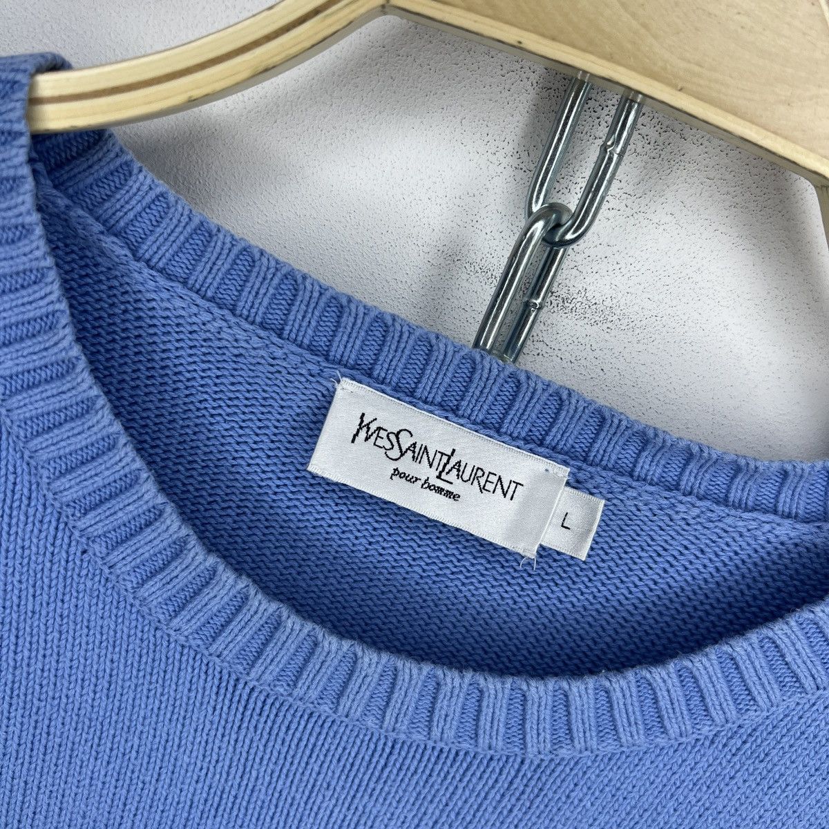 Yves Saint Laurent Vintage Yves Saint Laurent blue basic sweater YSL Size US L / EU 52-54 / 3 - 5 Thumbnail