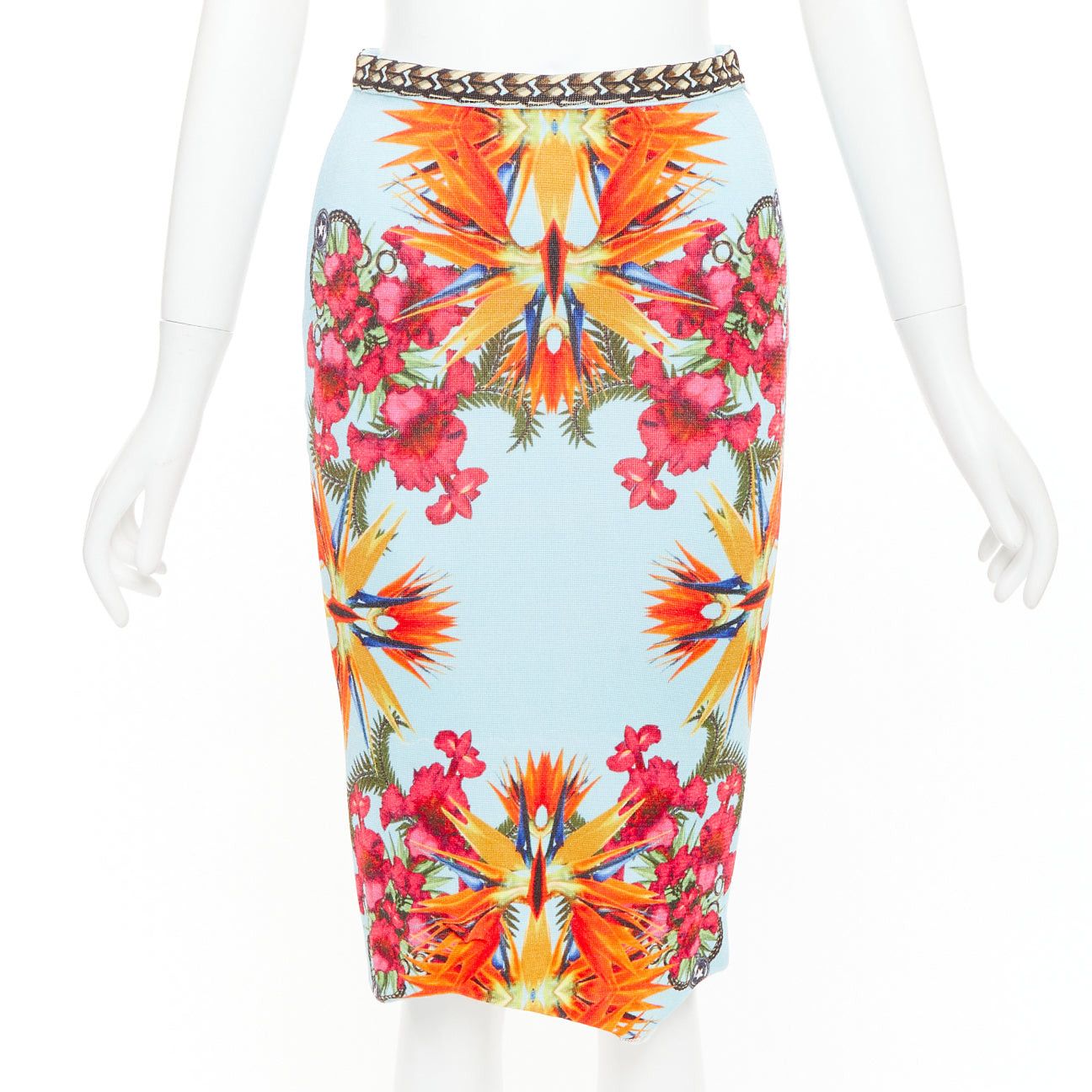Givenchy GIVENCHY Riccardo Tisci 2012 Birds of Paradise boucle tweed pencil skirt Size 25" / US 0 / IT 36 - 1 Thumbnail