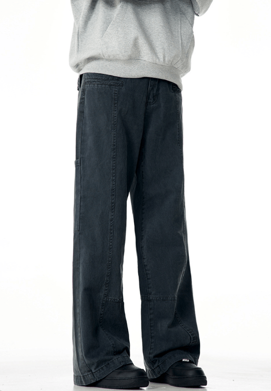 Japanese Brand × Jean American washed retro loose distressed straight trousers Size US 32 / EU 48 - 2 Thumbnail