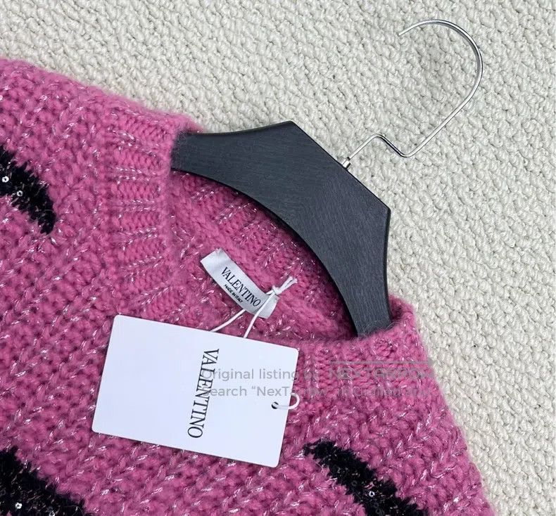 Valentino Valentino Embroidered letter logo mohair blend sweater Size XS / US 0-2 / IT 36-38 - 3 Thumbnail
