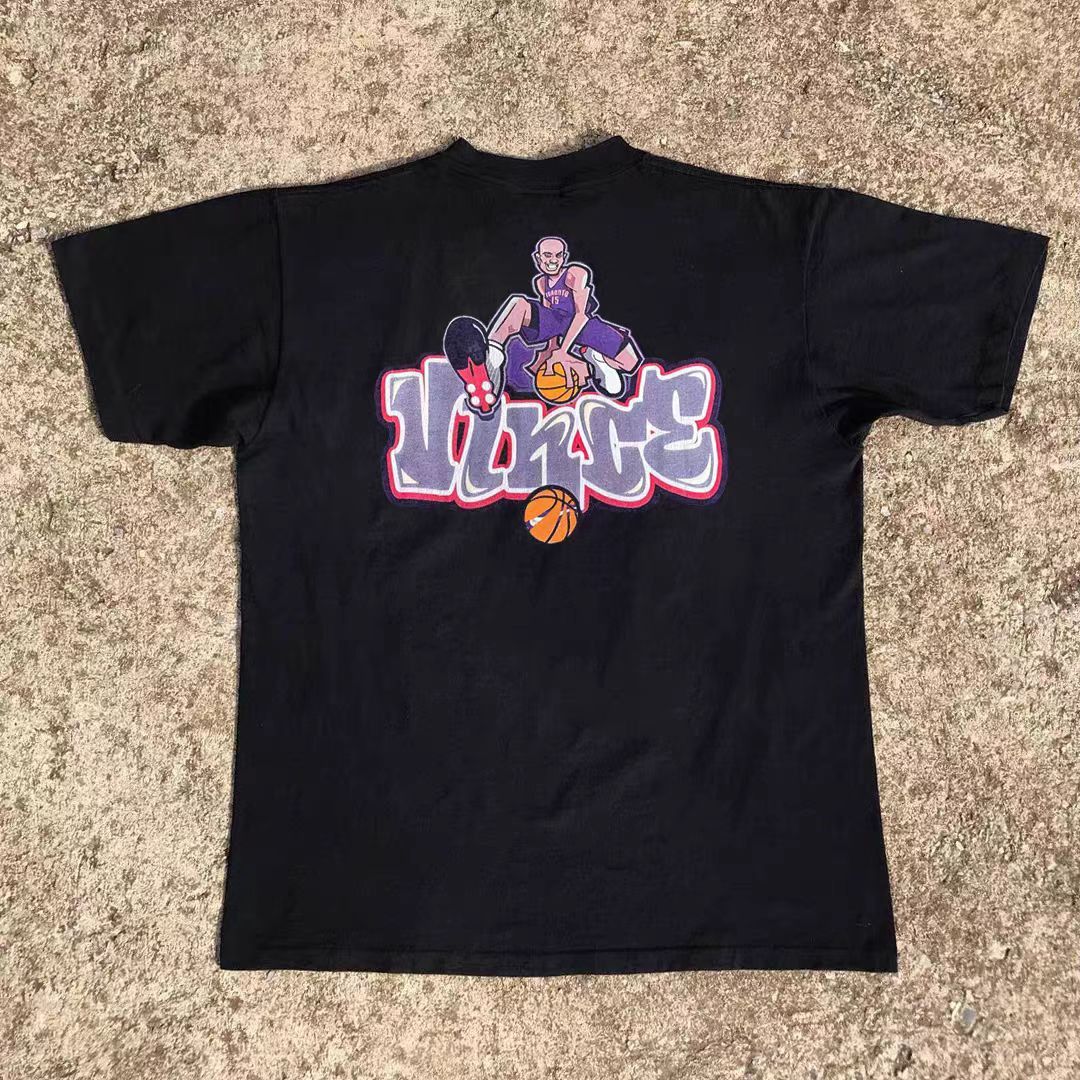 Vintage Black street retro basketball print t-shirt Size US M / EU 48-50 / 2 - 1 Thumbnail
