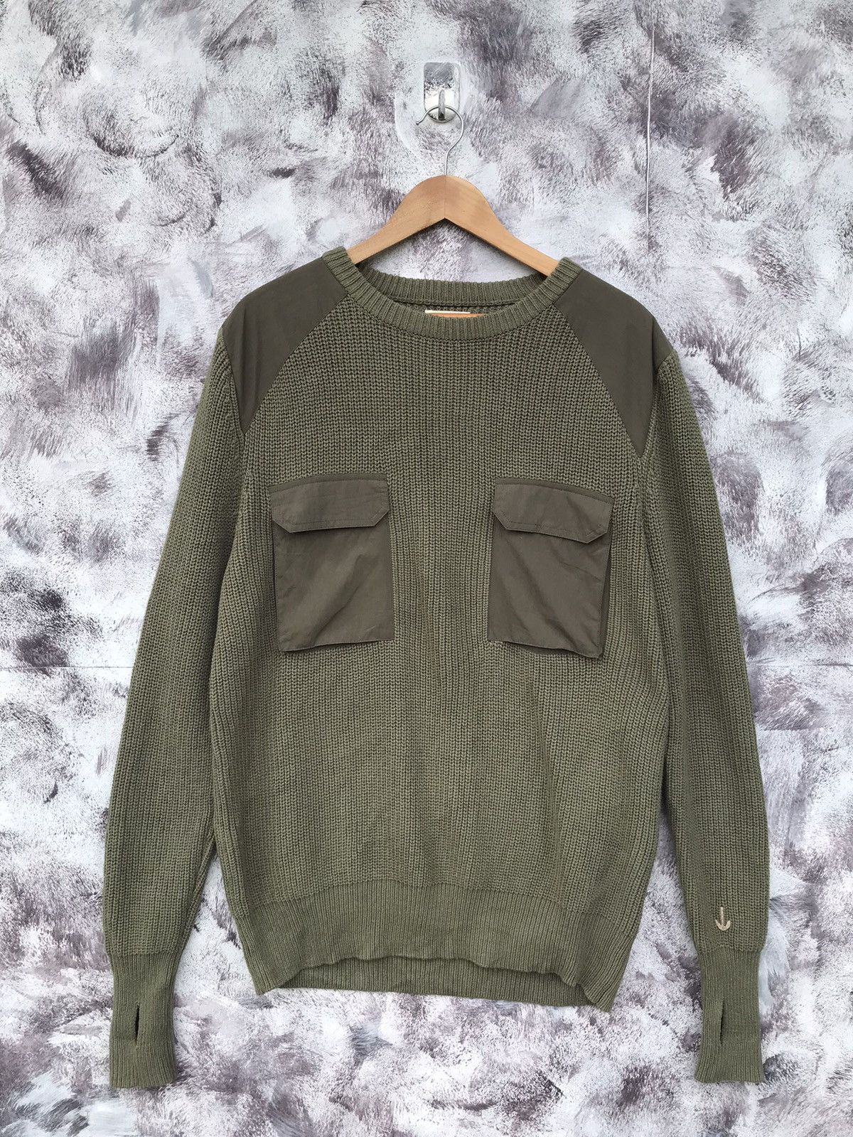 Designer Maden Workwear pocket sweater knit sweatshirts pullover Size US M / EU 48-50 / 2 - 1 Thumbnail