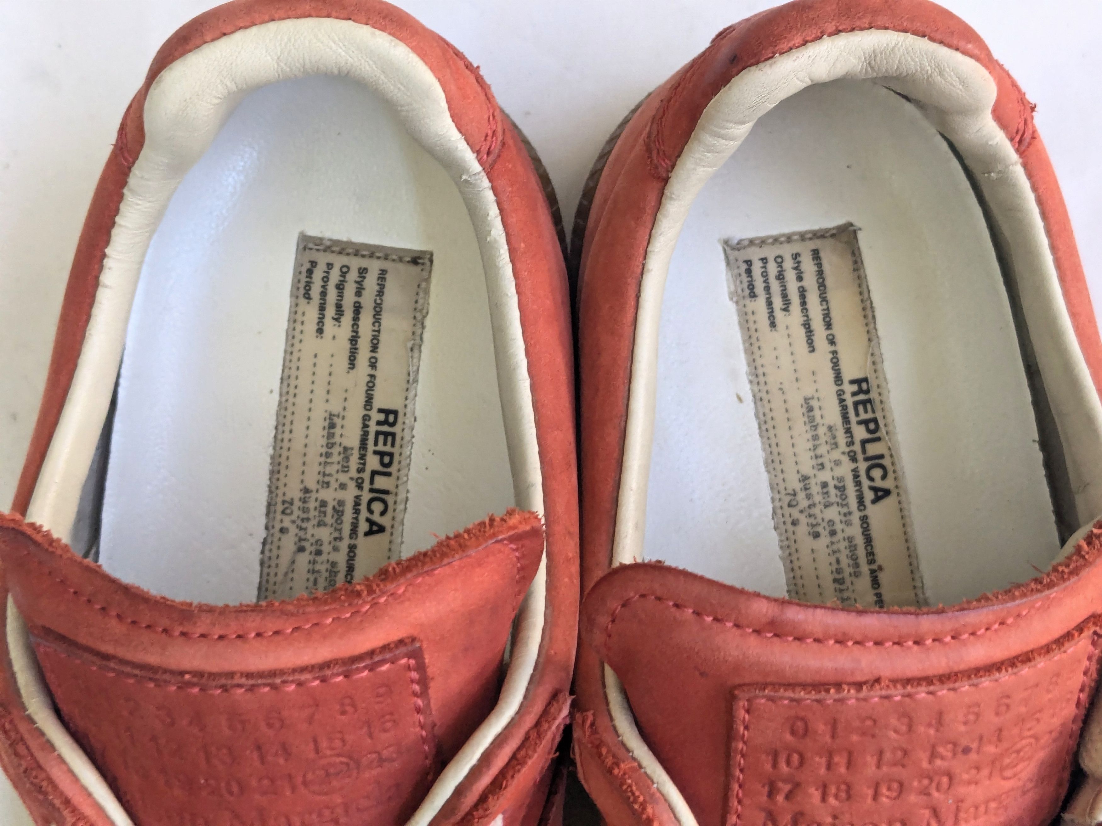 Maison Margiela Maison Margiela GAT Replica Red 10 43 Low Top Paint Splatter Size US 10 / EU 43 - 2 Thumbnail