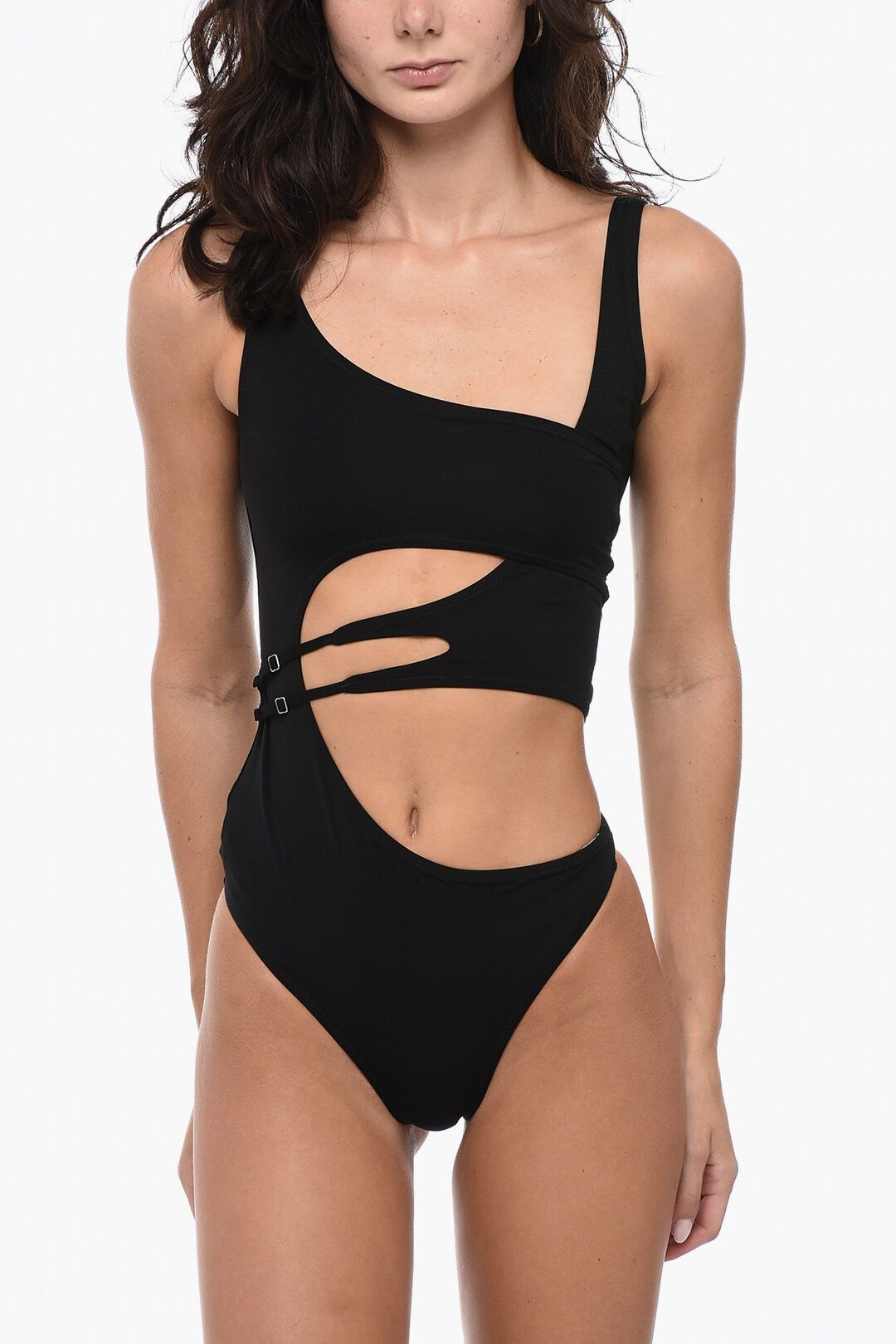 Off-White og1mm1125 Cut-Out One-Piece Swimsuit in Black Size S / US 4 / IT 40 - 1 Thumbnail