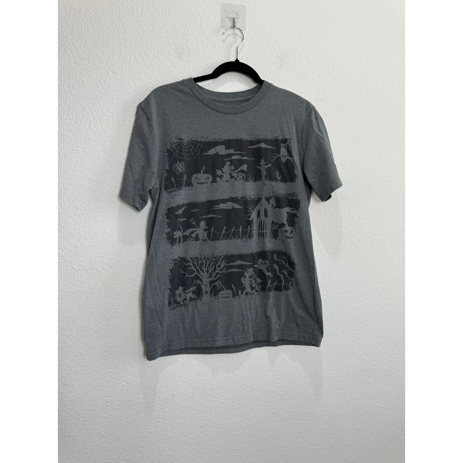Disney Women's Gray Disney Haunted Halloween Mickey Mouse T-Shirt S Size S / US 4 / IT 40 - 8 Thumbnail
