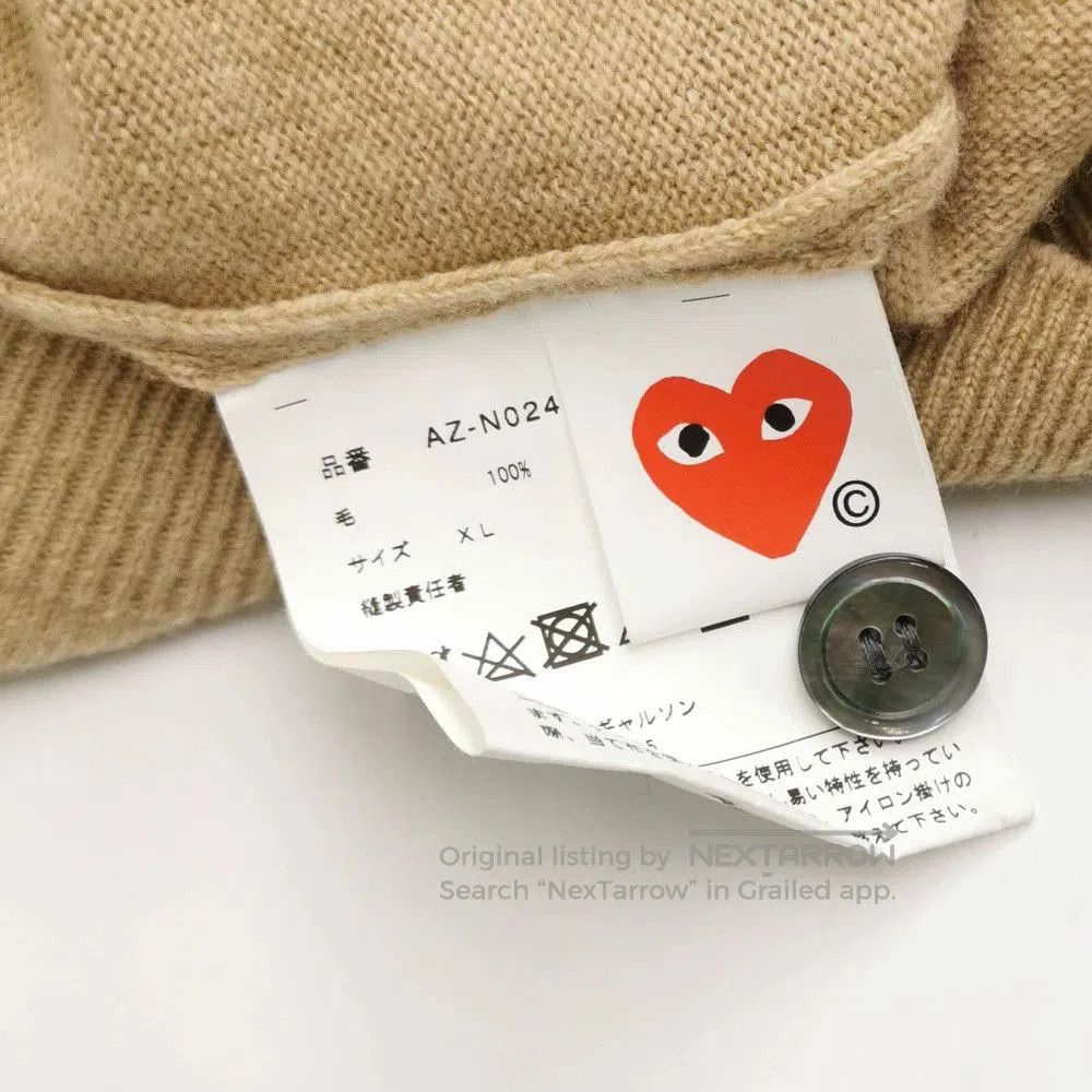Comme des Garcons Comme Des Garçons Play Wool V-Neck Sweater XL. Size US XL / EU 56 / 4 - 4 Thumbnail