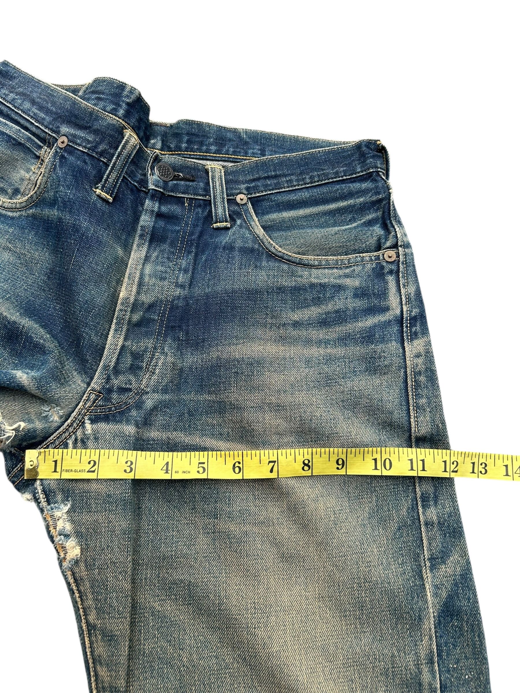 Avirex × Kapital × Vintage Vintage Avirex Selvedge Button 13star Distressed Denim Jeans Size US 31 - 18 Thumbnail