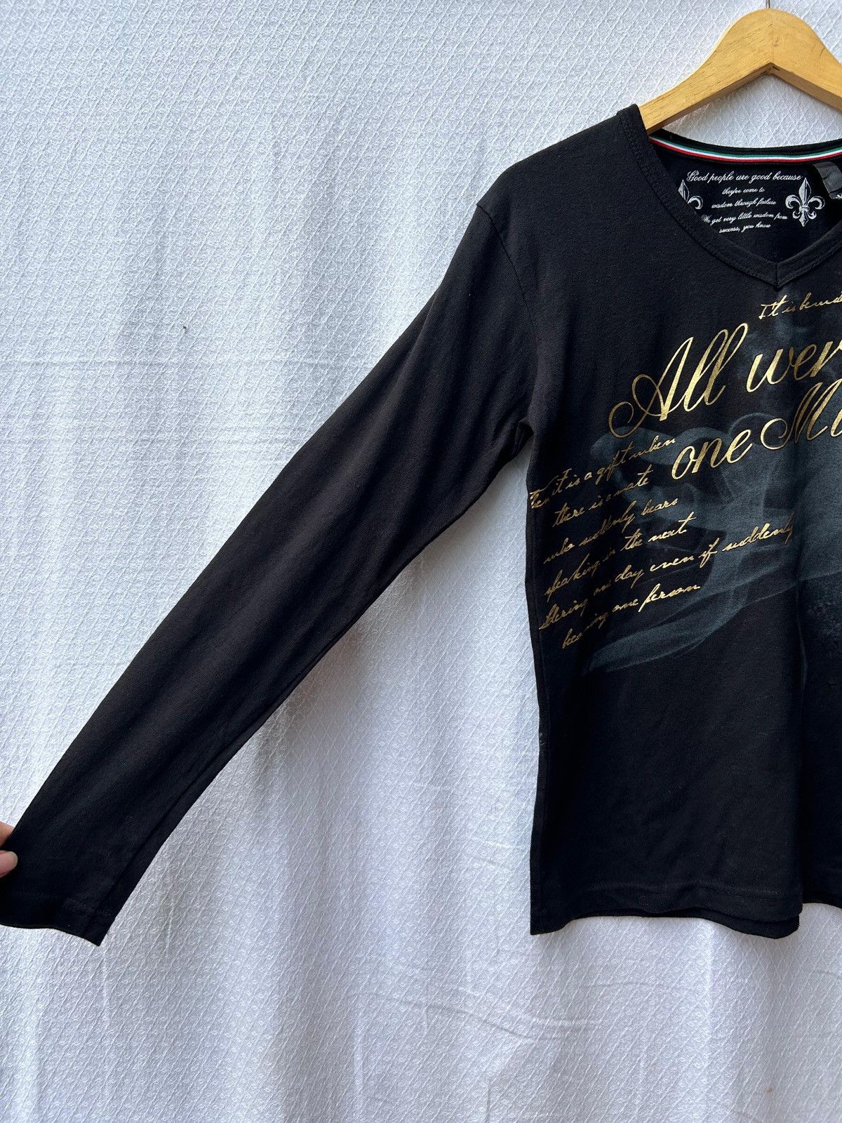 Japanese Brand Japanese brand style poem smoke longsleeve Size US M / EU 48-50 / 2 - 6 Thumbnail