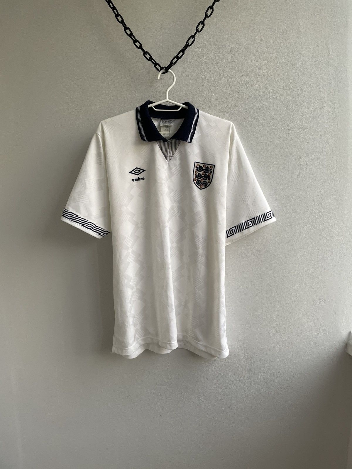 Vintage England 1990 1991 1992 Football Shirt Soccer Jersey Umbro Size US L / EU 52-54 / 3 - 1 Thumbnail