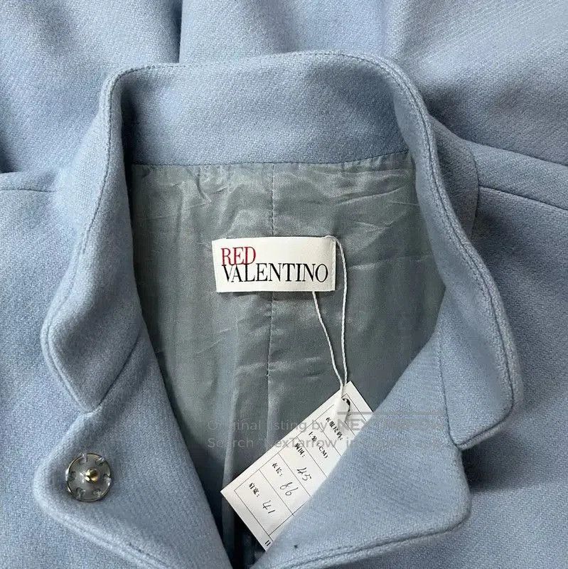 Valentino Valentino Blue Cotton Women's Coat . Size XL / US 12-14 / IT 48-50 - 3 Thumbnail