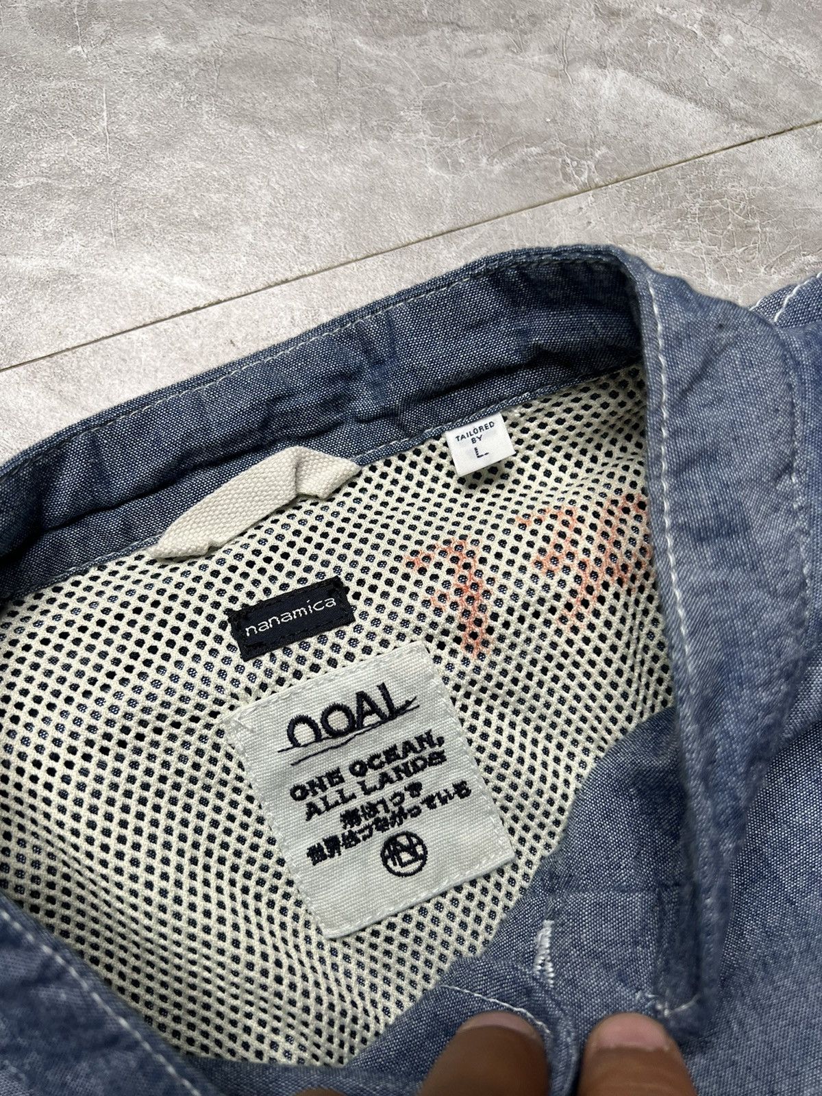 Nanamica Nanamica S/S 23 Chambray Band Collar Jacket Size US L / EU 52-54 / 3 - 6 Thumbnail