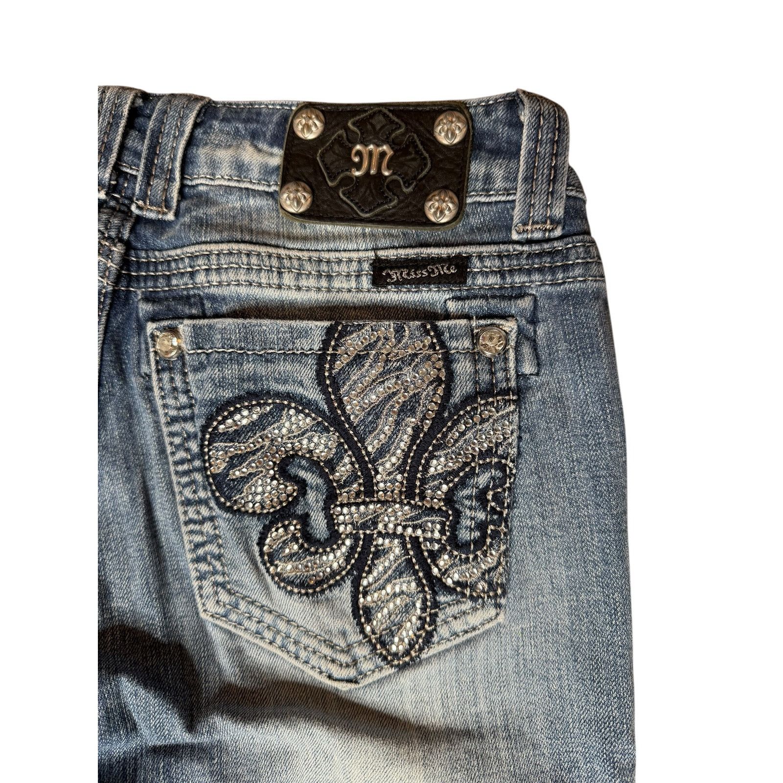 Miss Me × Vintage Vintage Y2k Miss Me Embellished Straight Denim Jeans Size 28 Size 28" / US 6 / IT 42 - 5 Thumbnail