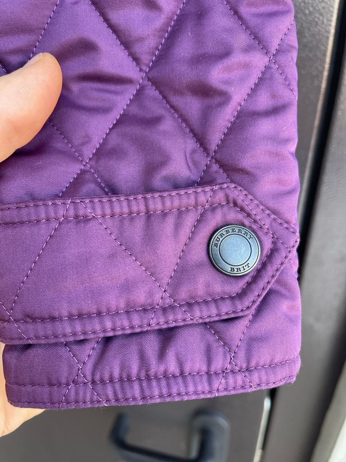 Burberry Burberry Brit Women Purple Check Quilted Lightweight Jacket Size S / US 4 / IT 40 - 8 Thumbnail