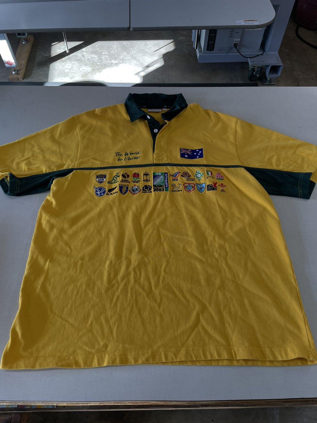 Reebok × Vintage Reebok Rugby World Cup 2003 Yellow Unions Collectors Edition Size US XXL / EU 58 / 5 - 7 Thumbnail