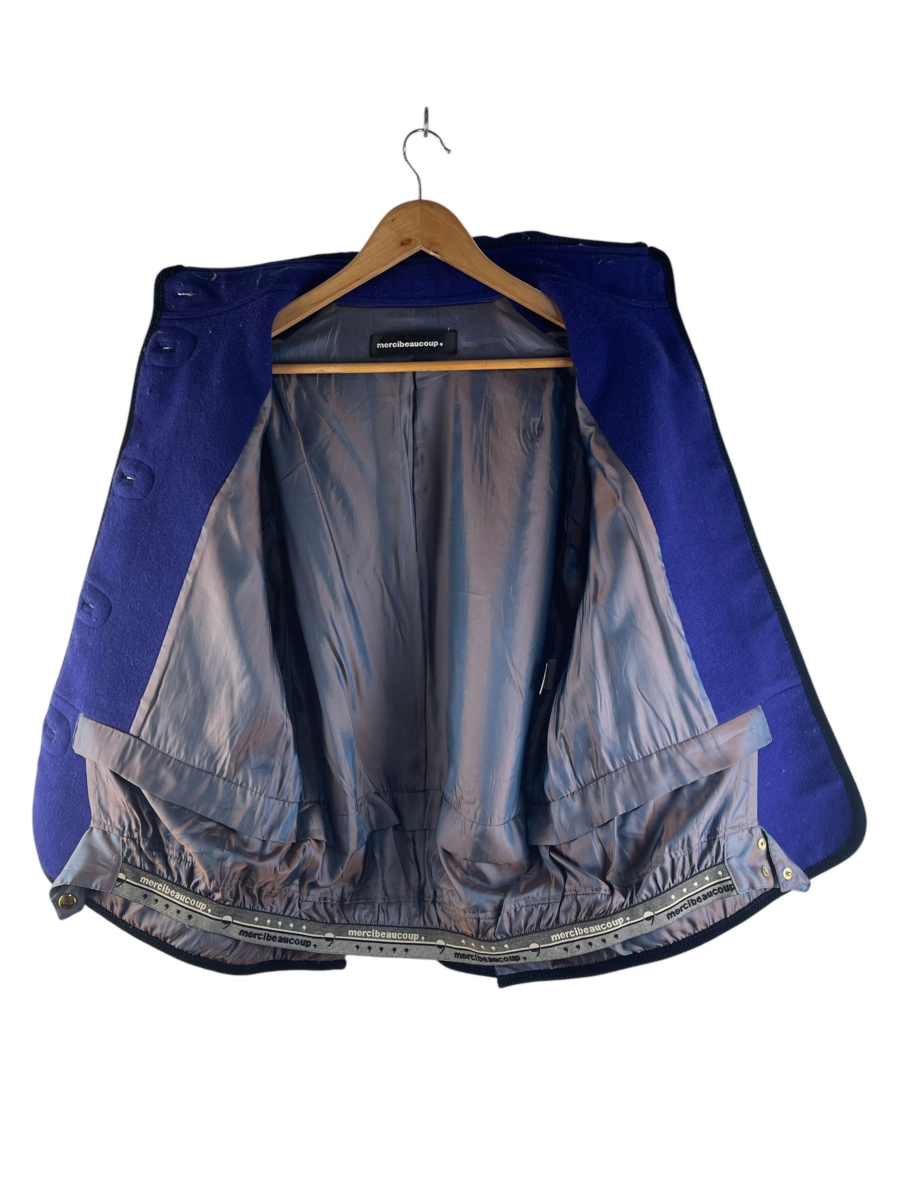 mercibeaucoup Mercibeaucoup A-net Blue Wool Short Coat Boxy Jacket Size US M / EU 48-50 / 2 - 4 Thumbnail