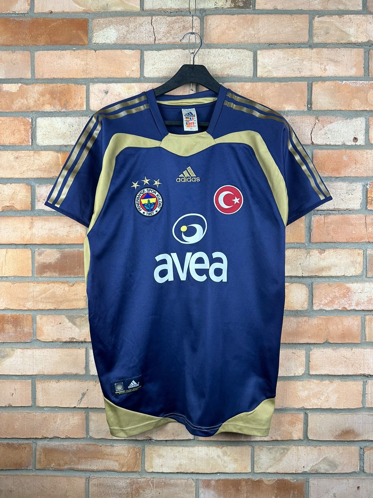 image of Vintage Adidas Fenerbahce Jersey Tulin in Blue, Men's (Size Small)