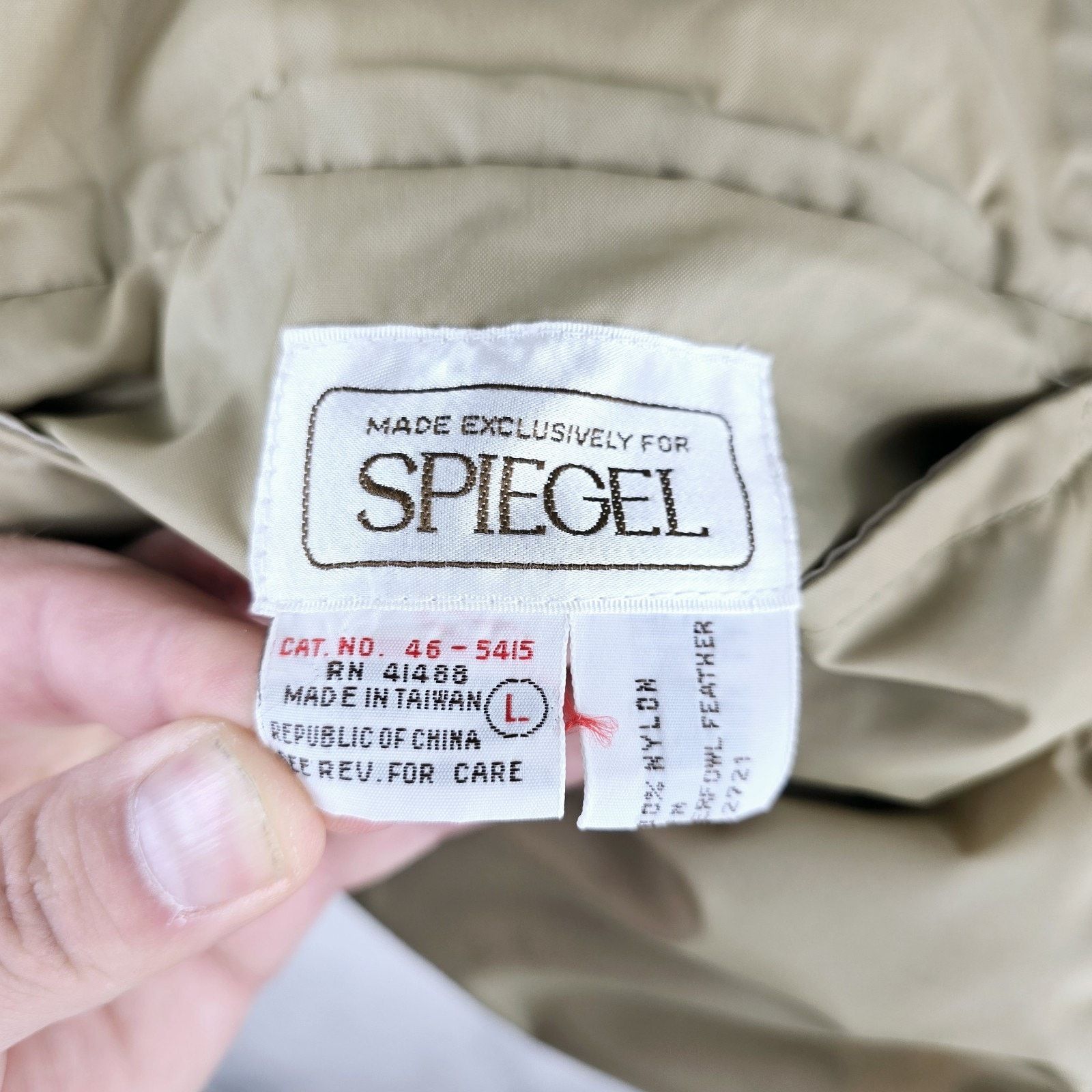 Other Vintage Spiegel Down Puffer Vest Reversible Brown Tan Snap L Size US L / EU 52-54 / 3 - 8 Thumbnail