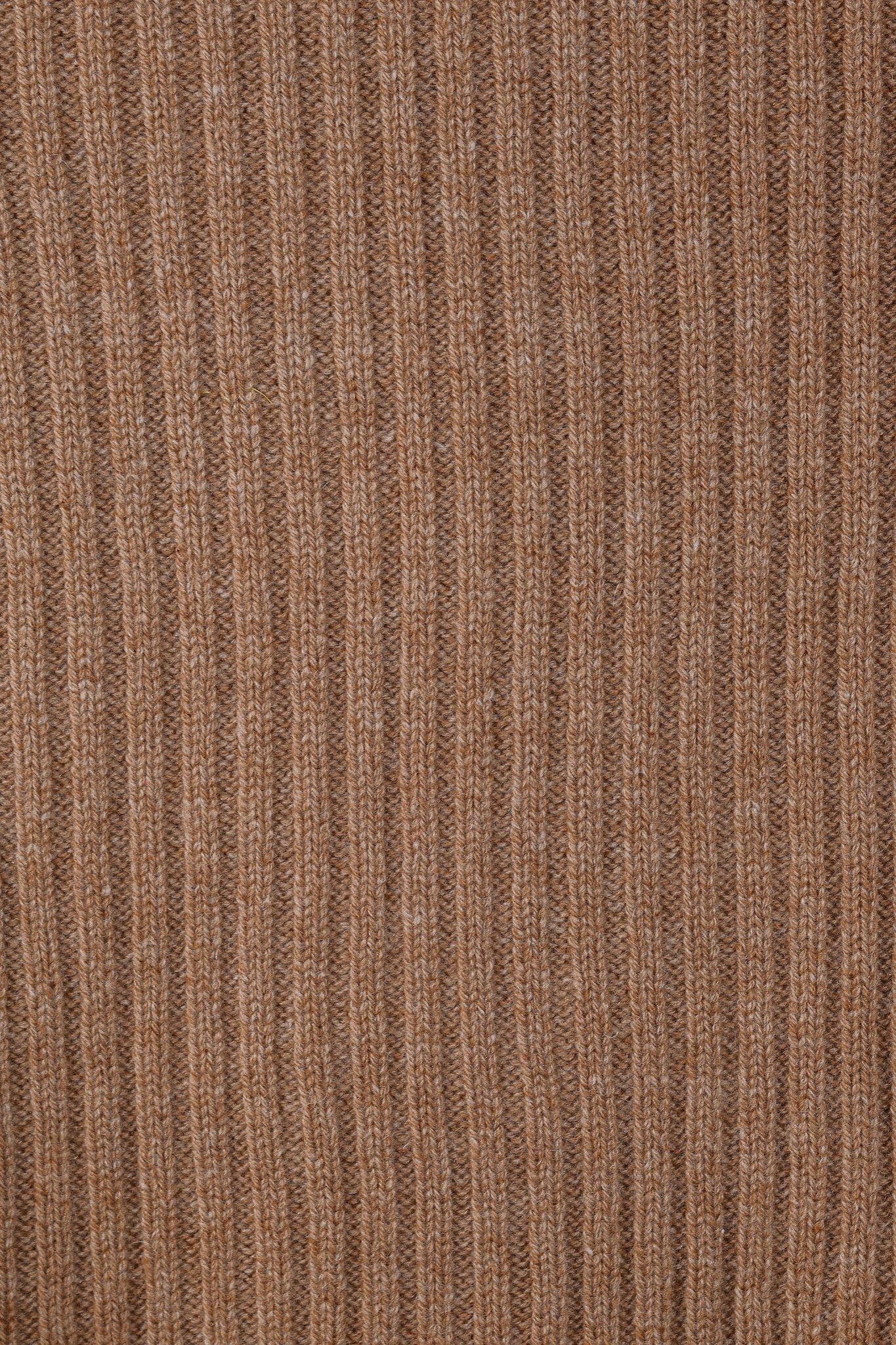Bompard Eric Bompard Caramel Cashmere Ribbed Round Neck Jumper Size M / US 6-8 / IT 42-44 - 7 Thumbnail