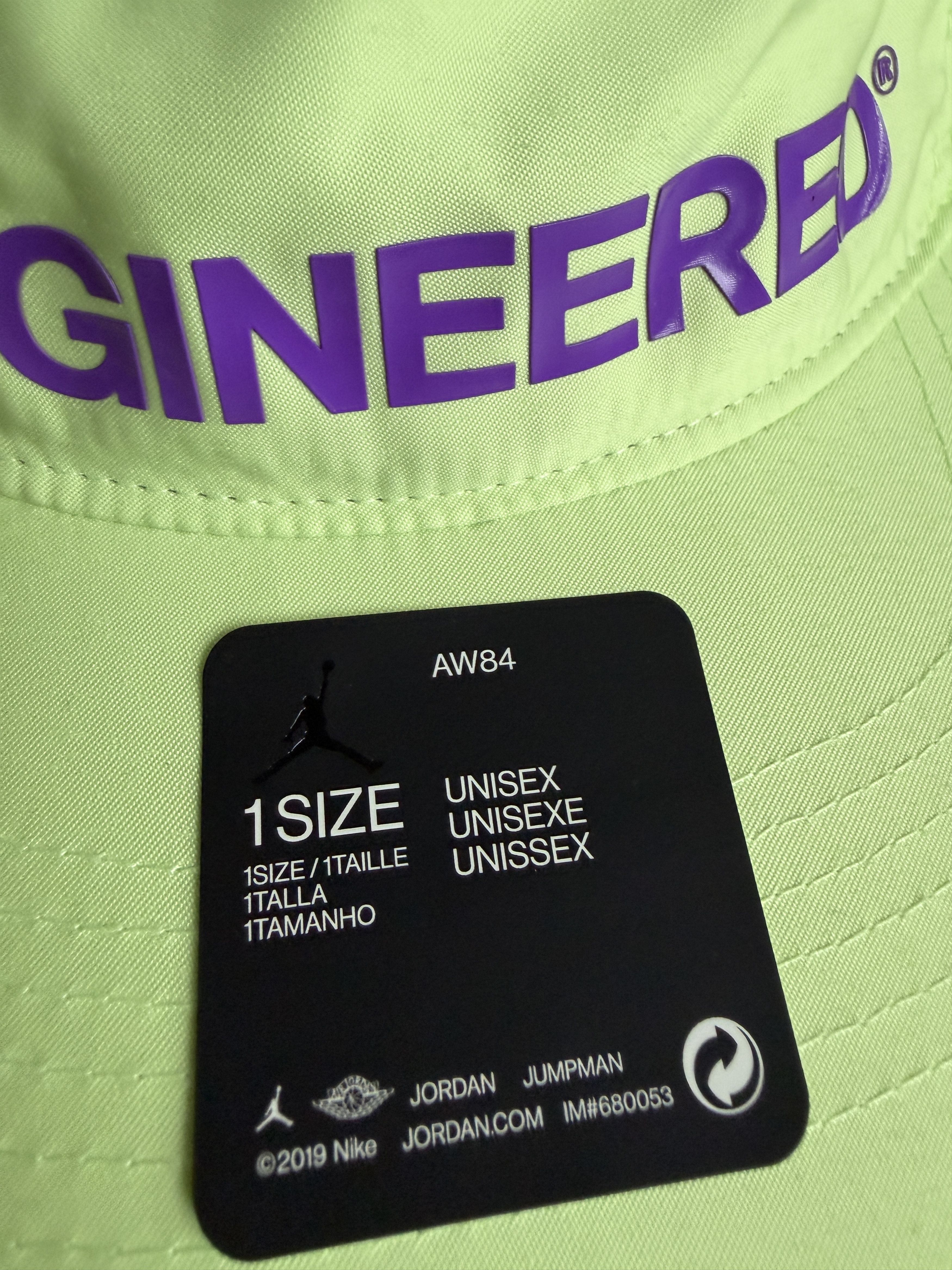 Jordan Brand Jordan 23 Engineered 5 Panel Hat Strap back Cap Neon Green Size ONE SIZE - 2 Thumbnail