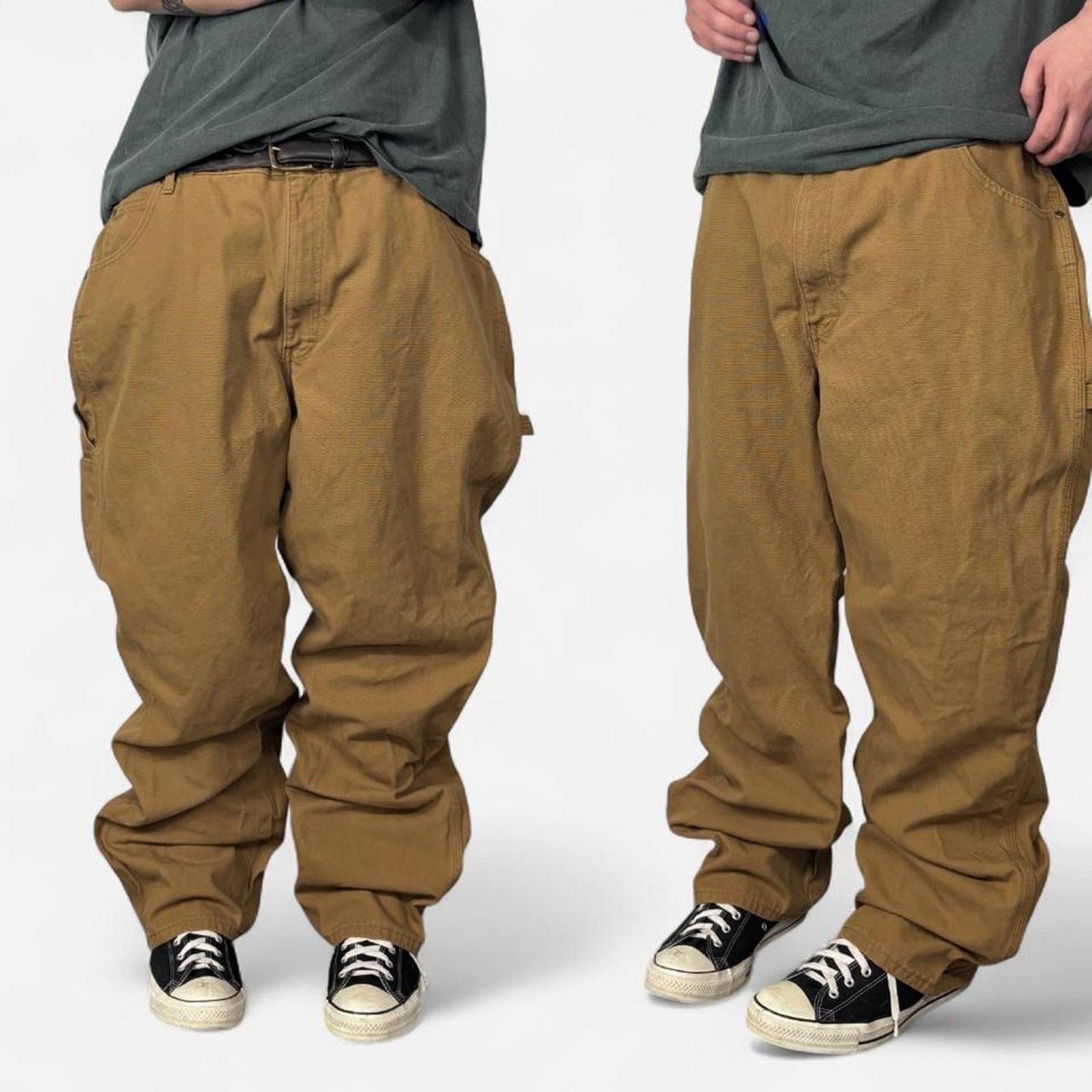 Dickies Vintage Dickies Baggy Tan Canvas Carpenter pants Size US 42 / EU 58 - 1 Thumbnail