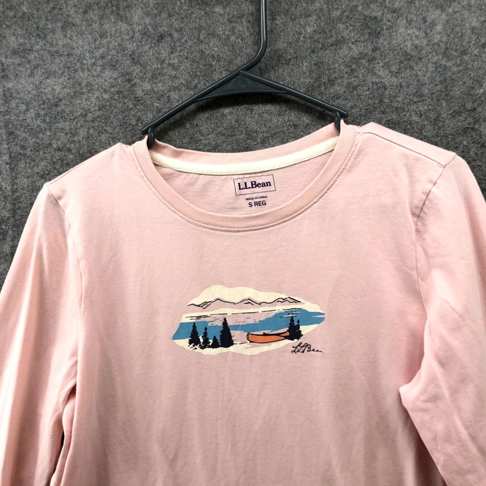 Vintage L.L. Bean Long Sleeve T Shirt Womens S Pink Crewneck Outdoor Holiday Shirt Size S / US 4 / IT 40 - 3 Thumbnail