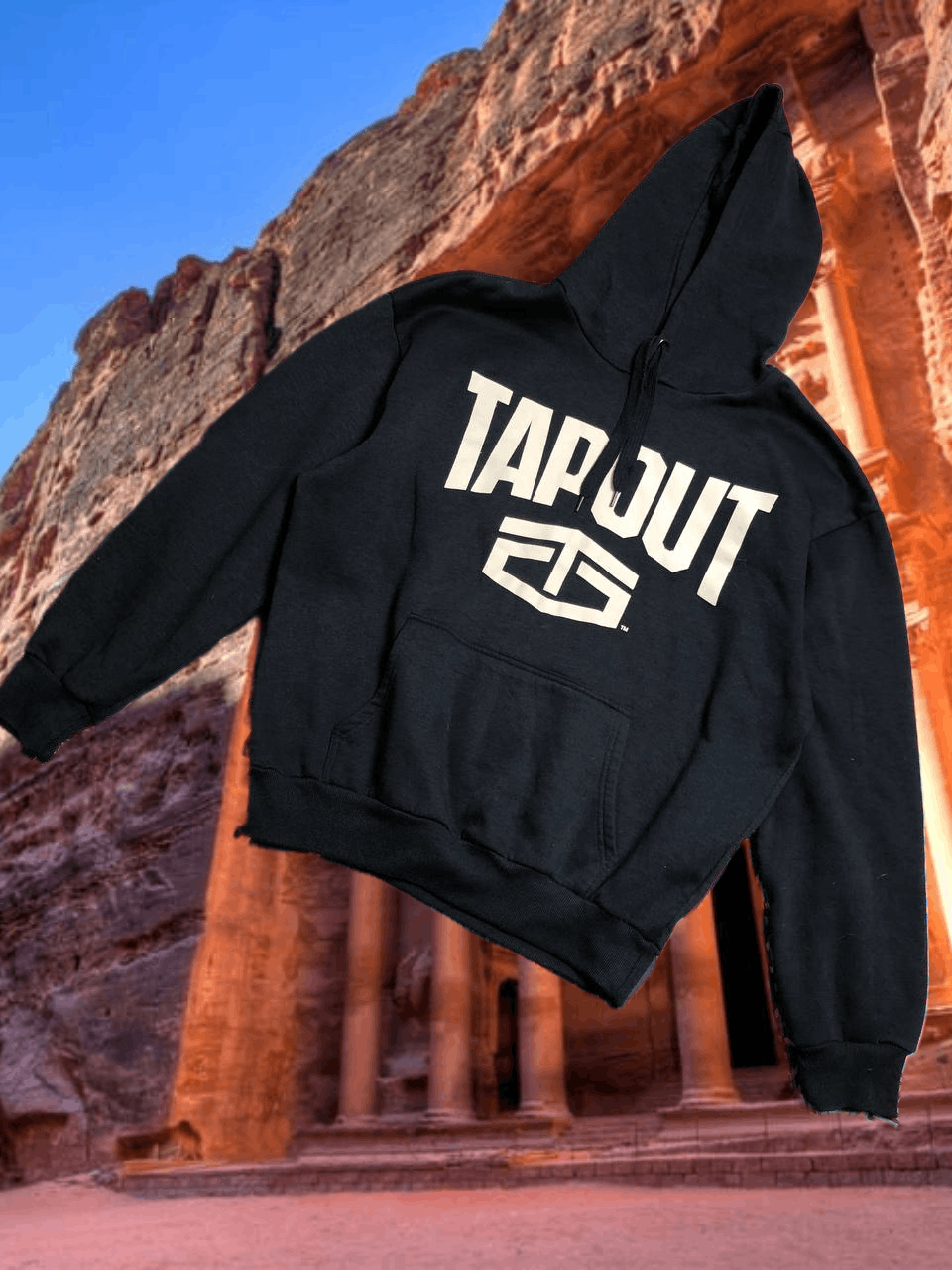 Tapout vintage streetwear TAPOUT big logo black Sweatshirt hoodie Size US L / EU 52-54 / 3 - 1 Thumbnail