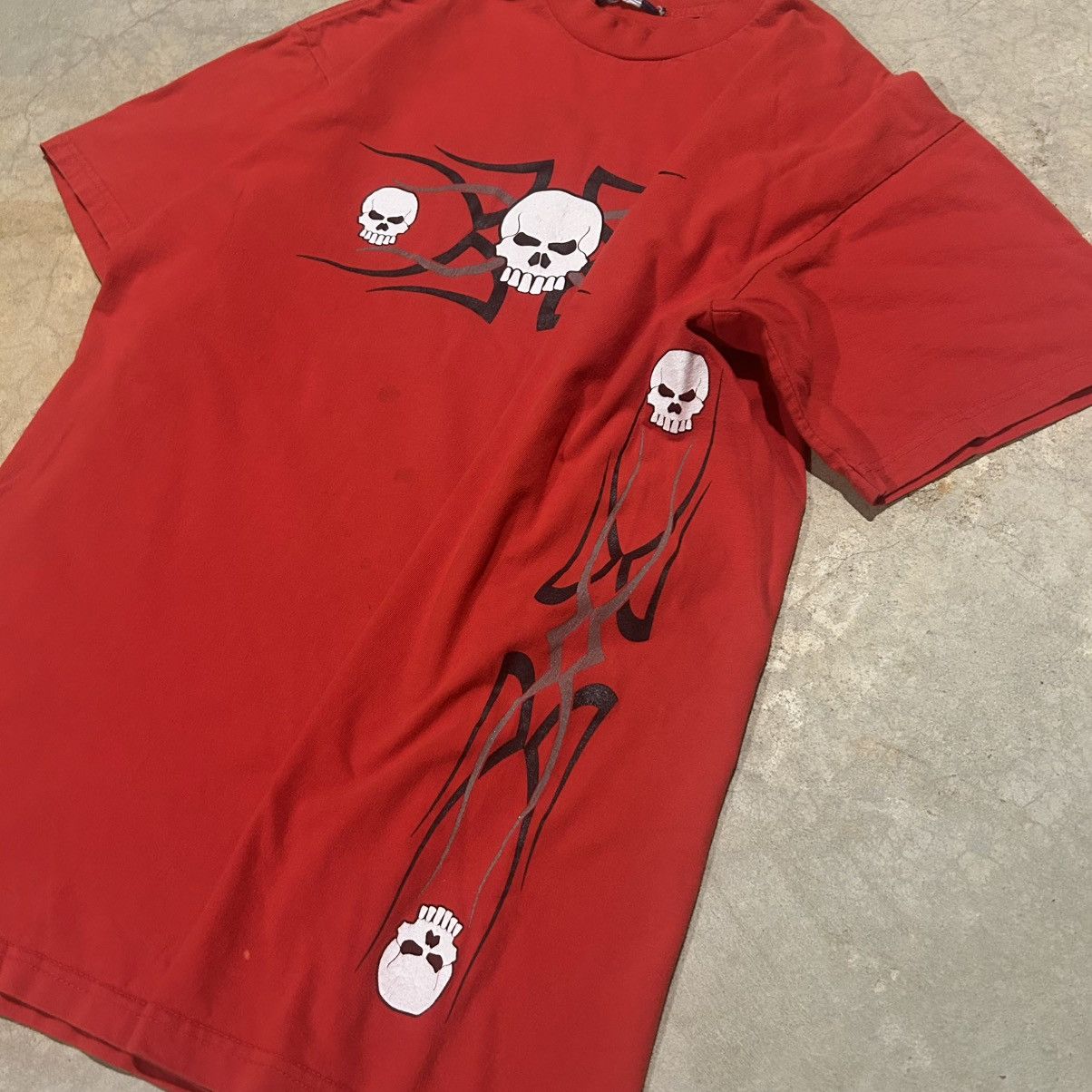 JNCO × Vintage Vintage Y2K Skull Tattoo Tee Cyber Skater Grunge JNCO Style Size US L / EU 52-54 / 3 - 4 Thumbnail