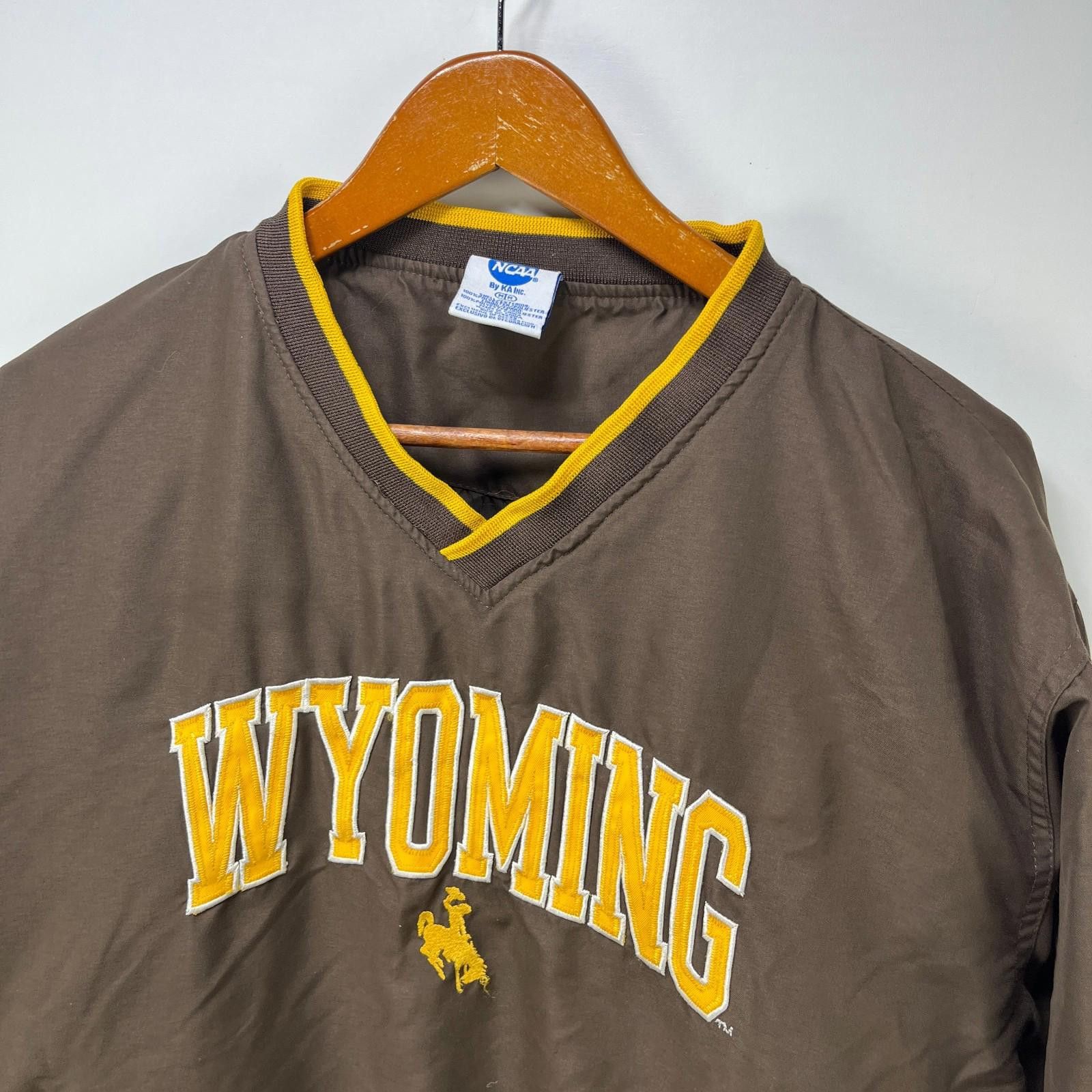 Other Vintage Wyoming Cowboys Pullover Windbreaker Jacket Medium Size ONE SIZE - 3 Thumbnail