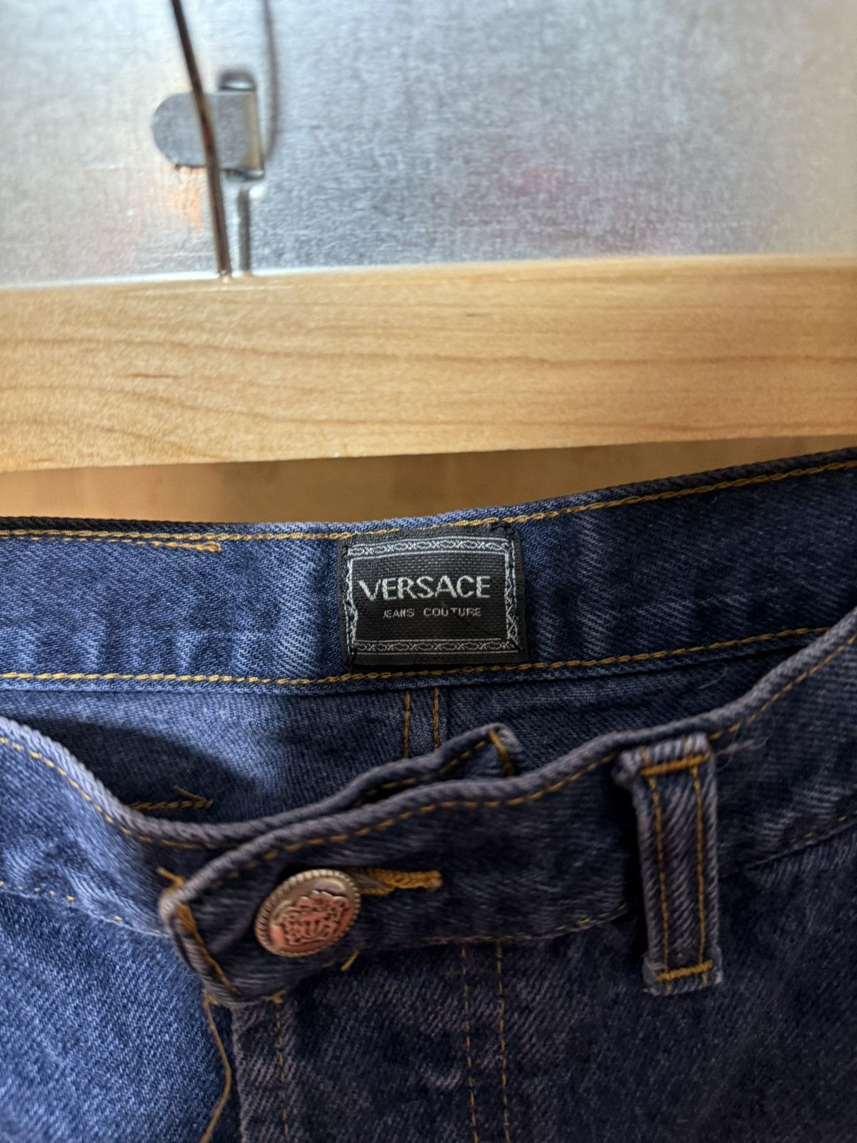 Versace × Versace Jeans Couture × Versus Versace Vintage 90s Luxury Versace Jeans Couture Denim Pants Size US 34 / EU 50 - 6 Thumbnail