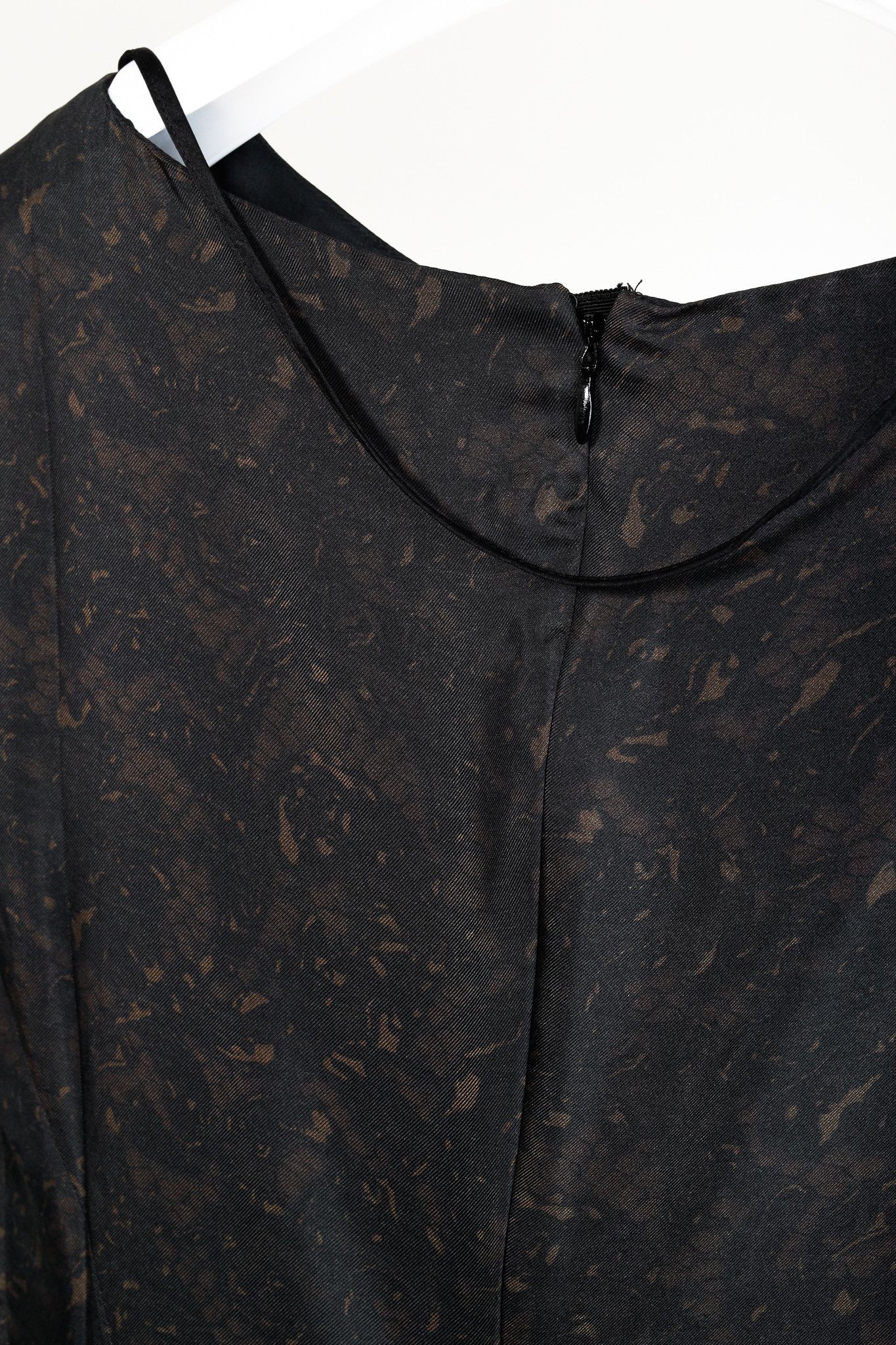 Prada Prada AW/08 Brown Lace-Print Silk Cap-Sleeve Dress Size XS / US 0-2 / IT 36-38 - 3 Thumbnail