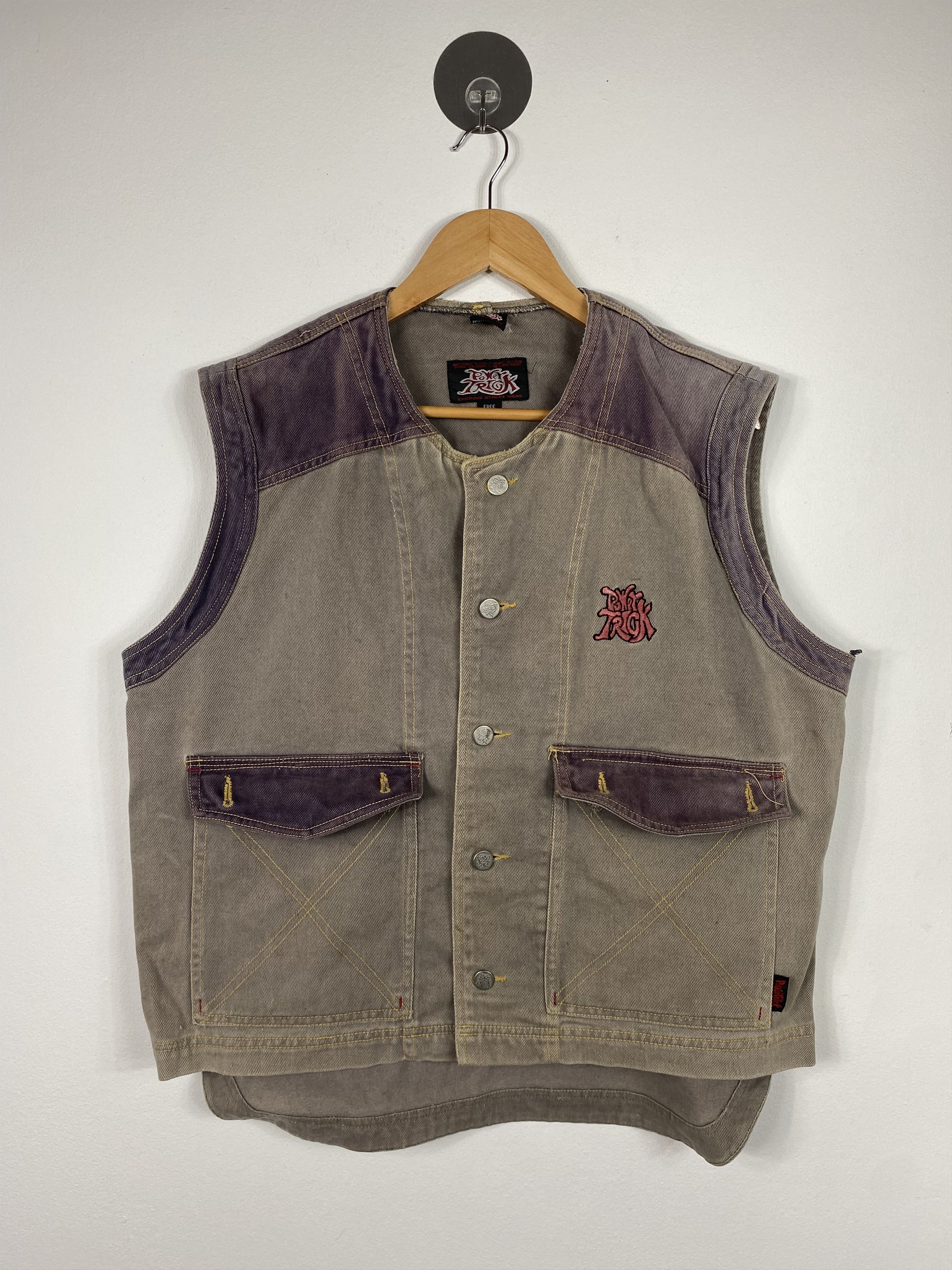 Tribal Streetwear Vintage Power Trick Tribal Y2K Denim Vest Size US XL / EU 56 / 4 - 1 Thumbnail