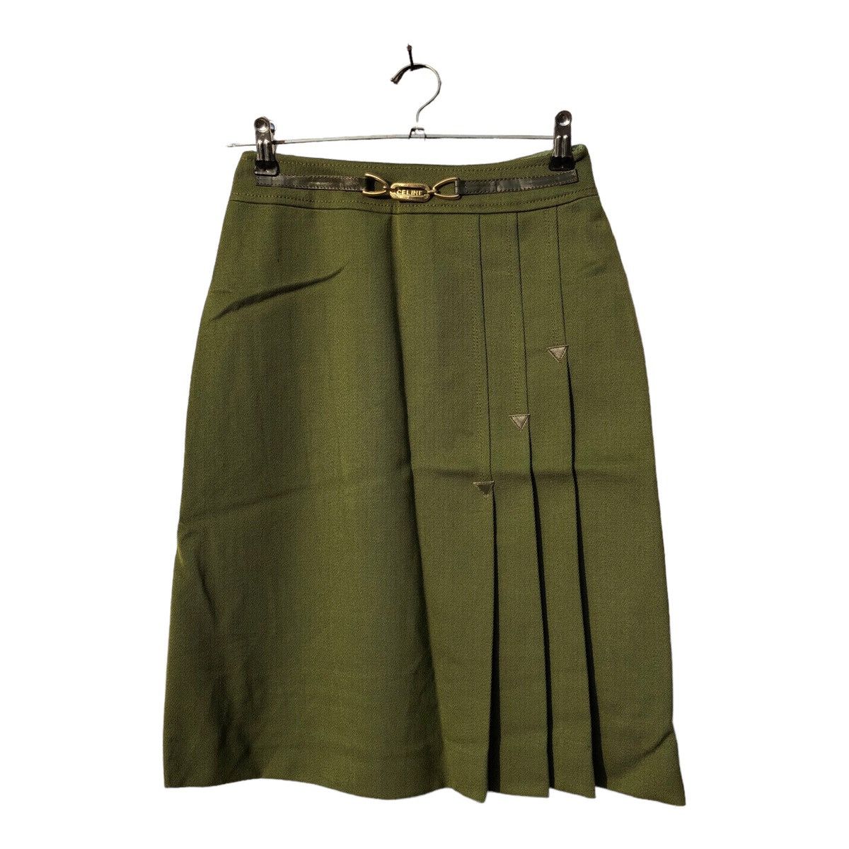 image of Celine Midi Skirt Women Green Color (Size 26)