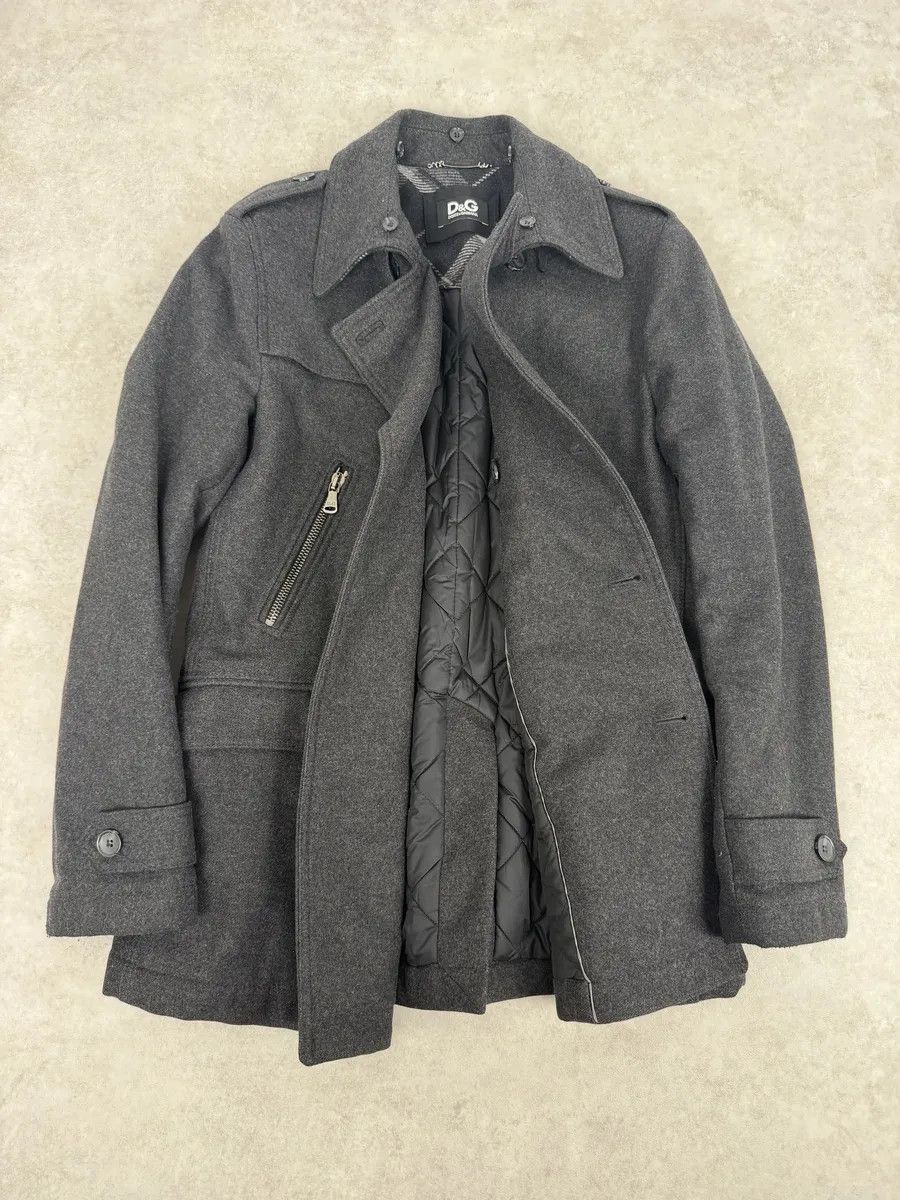 Dolce & Gabbana AW2009 Dolce & Gabbana Grey Caban Buttoned Officer Wool Coat Size US M / EU 48-50 / 2 - 5 Thumbnail