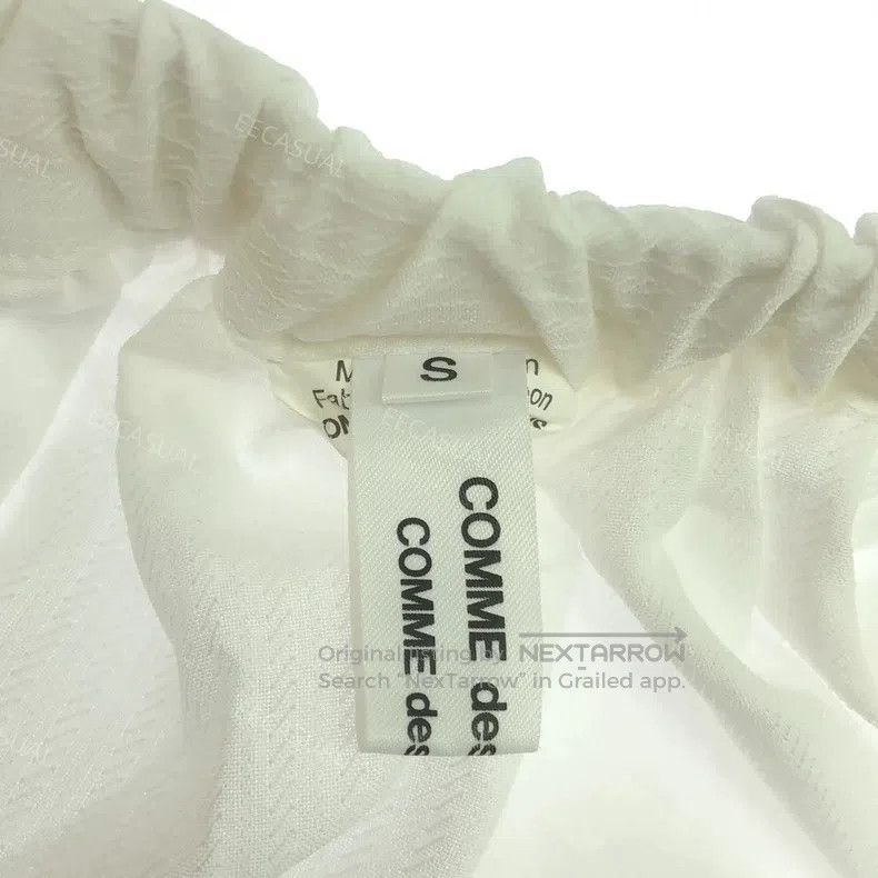 Comme des Garcons Comme Des Garcons size S White Drawstring Layered Double L Size 23" - 7 Thumbnail
