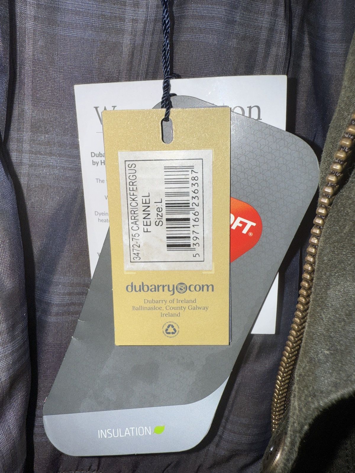 Other Dubarry of Ireland Carrickfergus Wax Jacket–Fennel Green New Size US L / EU 52-54 / 3 - 11 Thumbnail