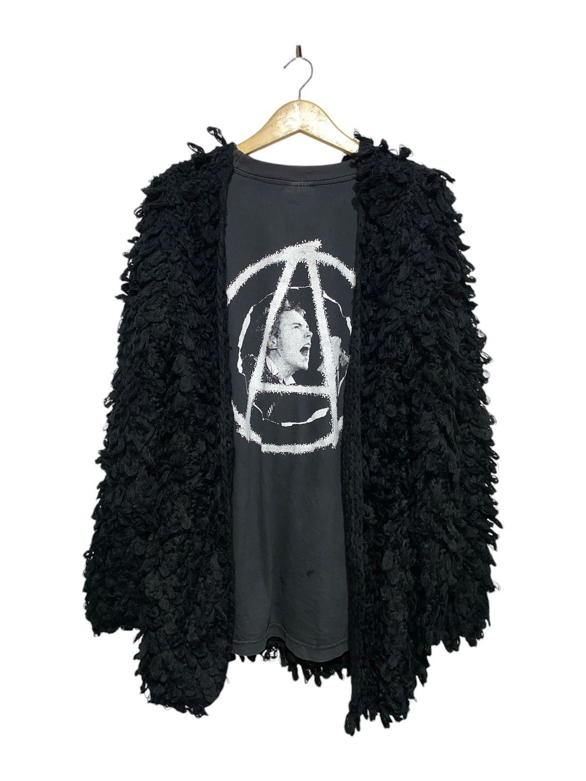 Yasuyuki Ishii Crazy fuzzy tassel fringed wool faux fur cardigan Size US L / EU 52-54 / 3 - 1 Thumbnail