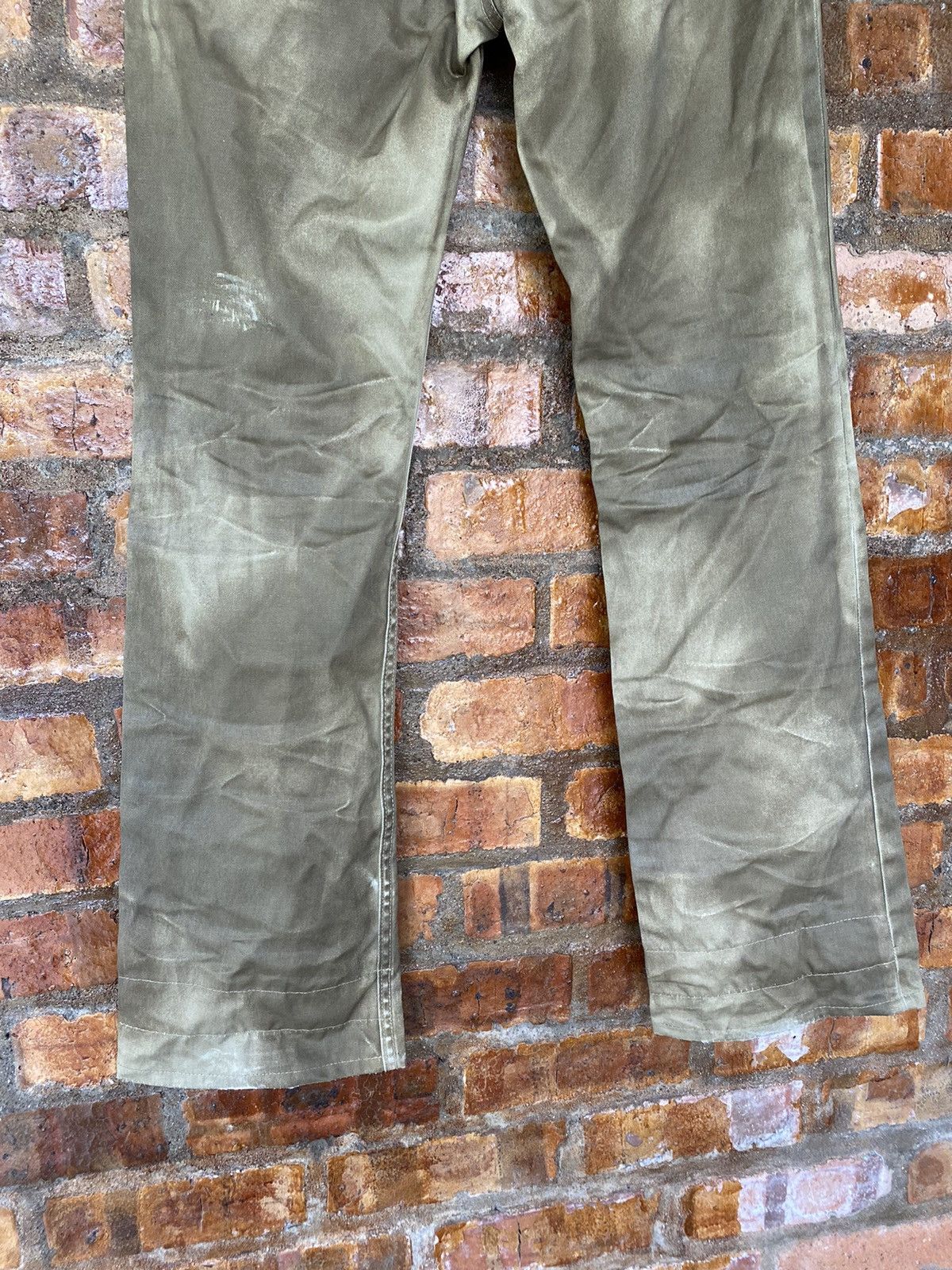 Isamu Katayama Backlash Isamu Katayama Backlash Rusty Leather trim Flare Pants Size US 29 - 16 Thumbnail