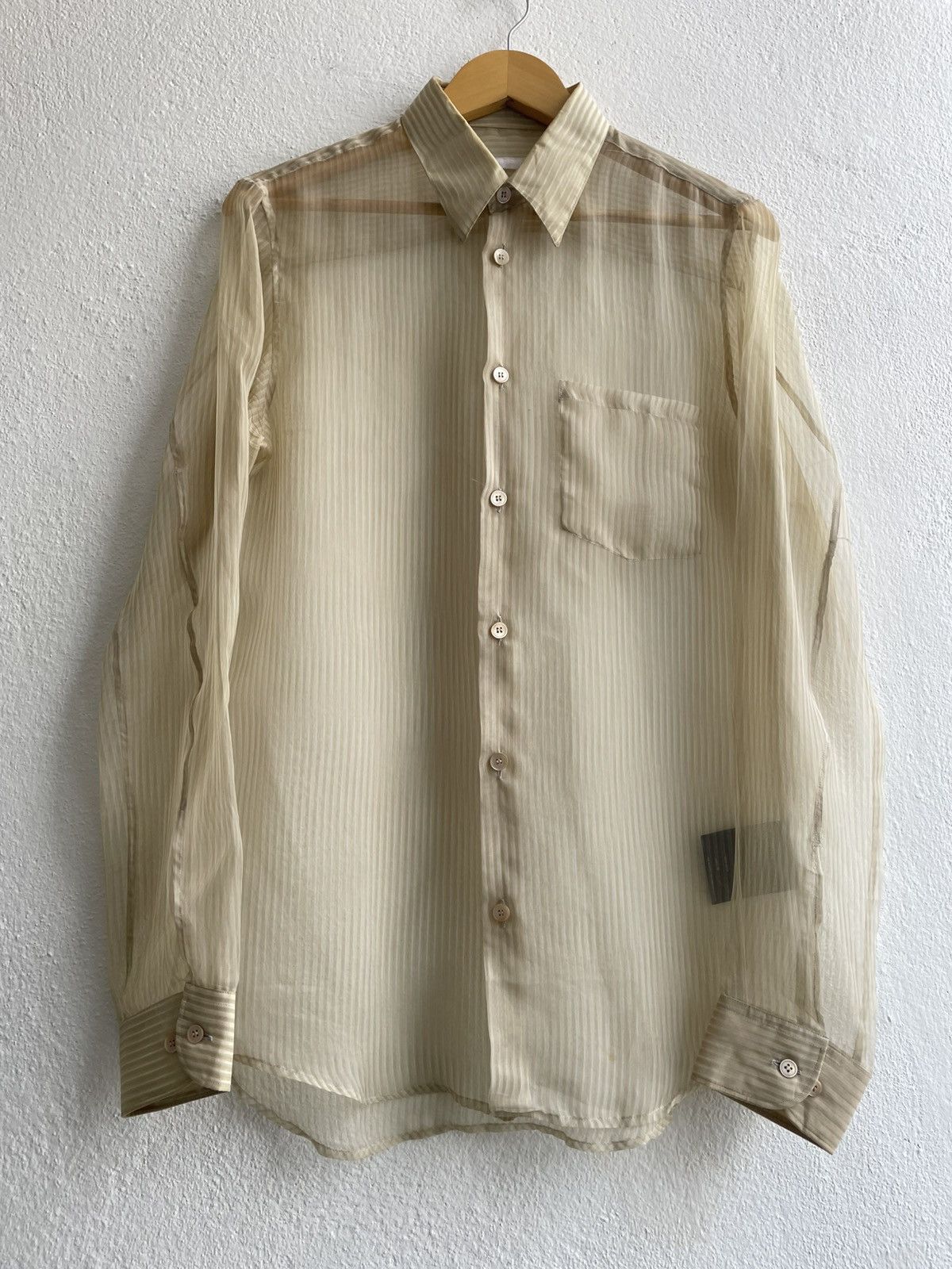 トップス 1998 helmut lang beige stripe t-shirt 1998 helmut lang beige stripe t-shirt